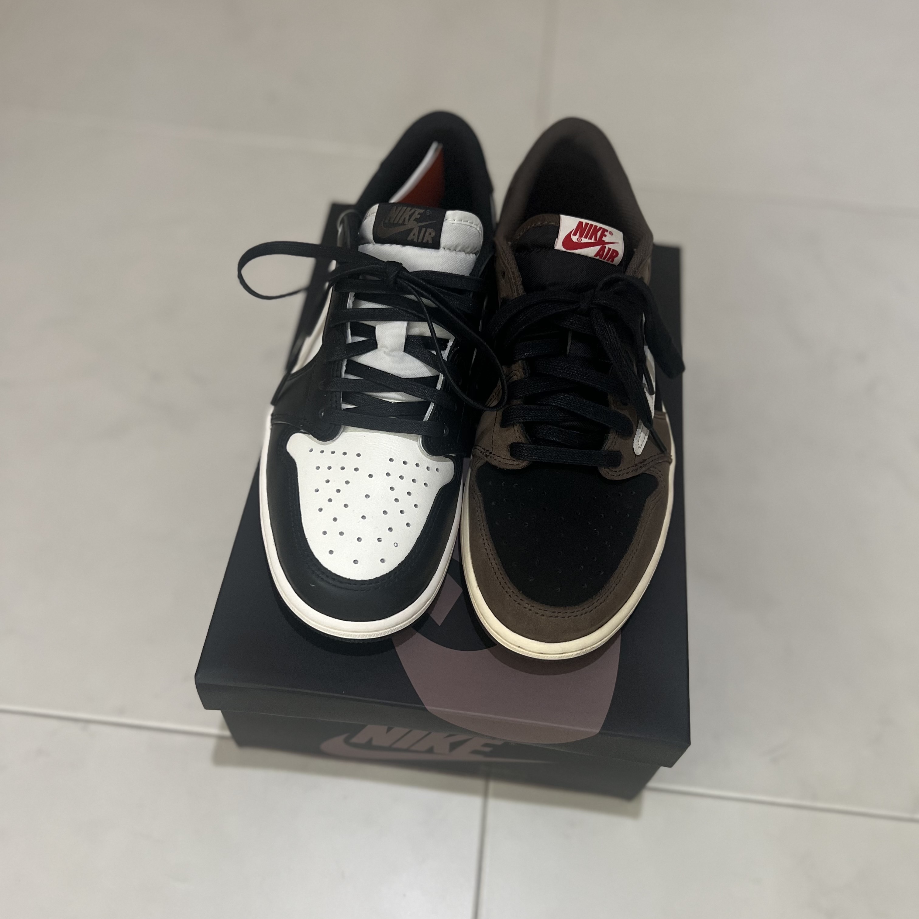 Jordan 1 Retro Low OG Mocha, Jordan 1 x Travis Scott Retro Low OG SP Mocha 착용 스타일 - 4
