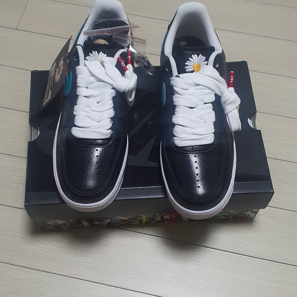 Nike x Peaceminusone Air Force 1 Low Para-Noise 3.0 Black and Multicolor 착용 스타일 - 2