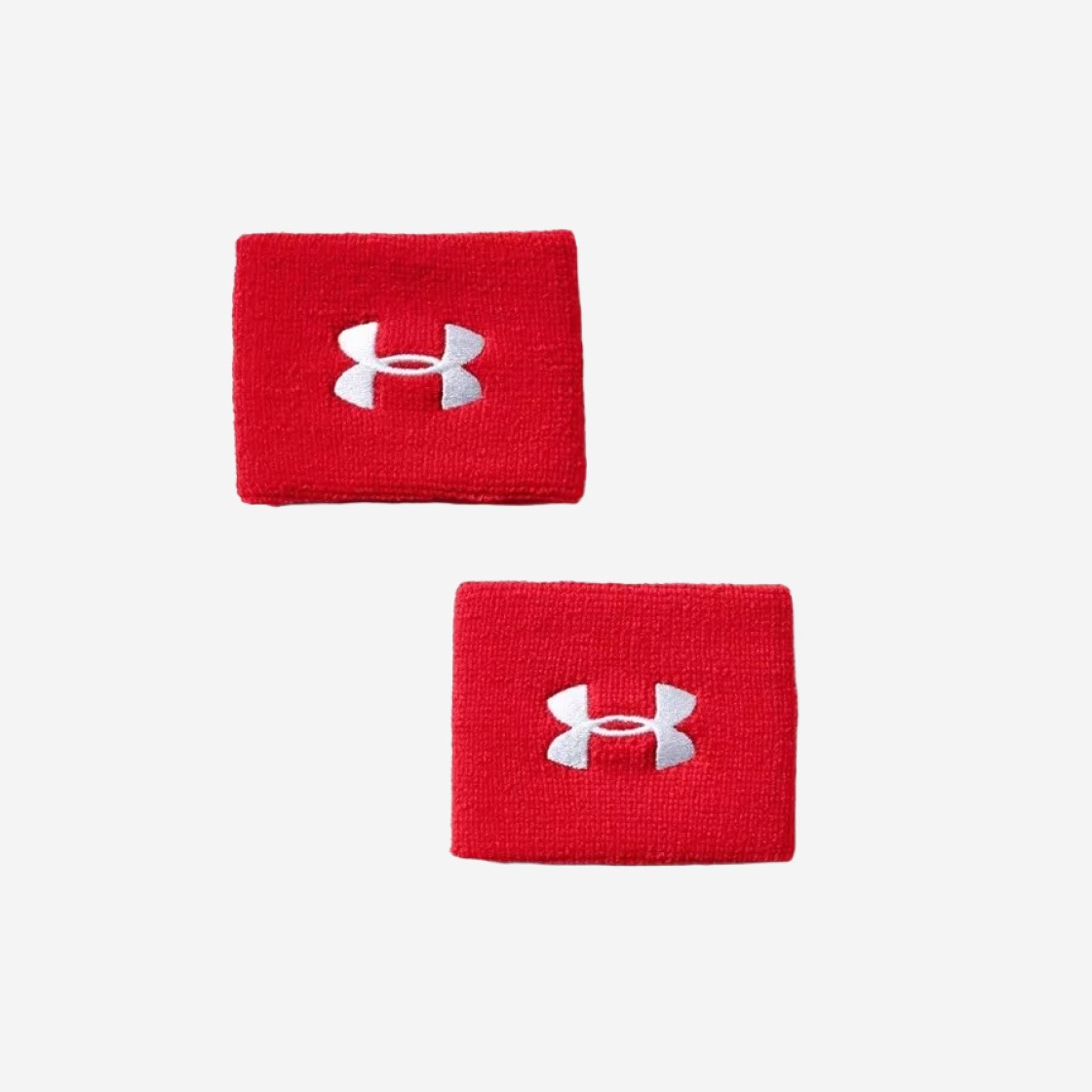 Under Armour 3" Performance Wristband Red White (2 Pack) 상세 이미지 1