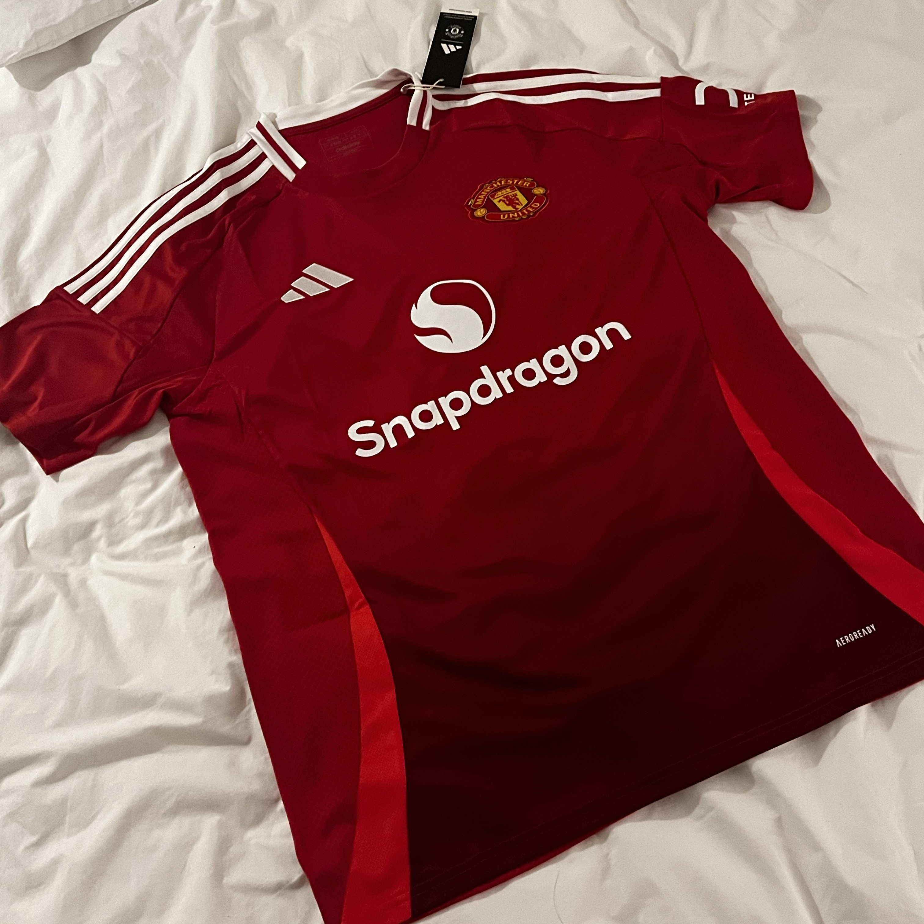 Adidas Manchester United 2024/25 Home Jersey Manchester United FC Red - KR Sizing (Non Marking Ver.) 착용 스타일