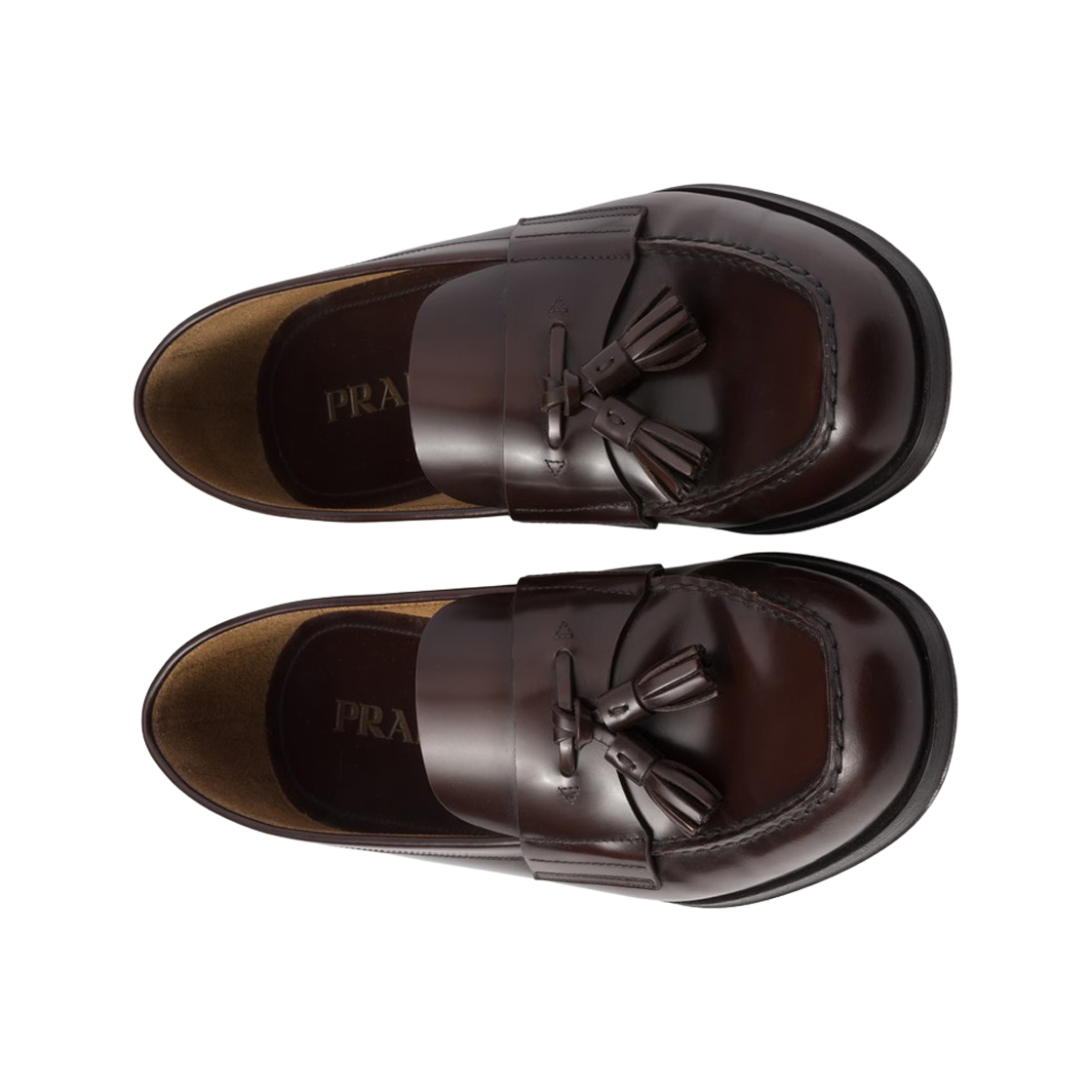 Prada Brushed Leather Loafers Sienna 상세 이미지 3