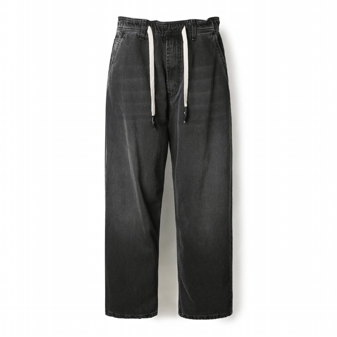 시리즈 파이버 워싱 루즈핏 데님 팬츠 블랙(SERIES Fiver Washed Loose Fit Denim Pants Black) - 2