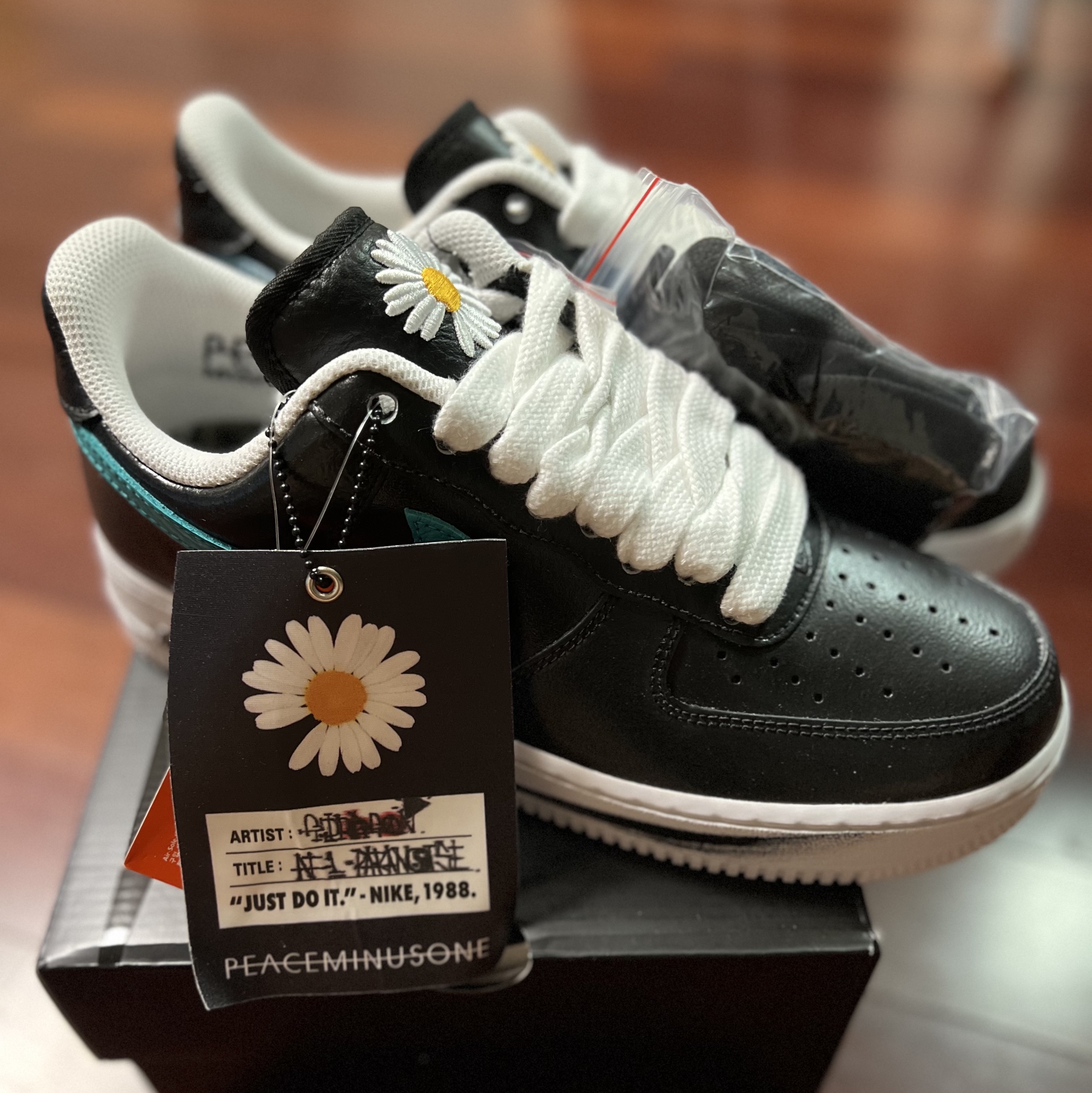 Nike x Peaceminusone Air Force 1 Low Para-Noise 3.0 Black and Multicolor 착용 스타일 - 1