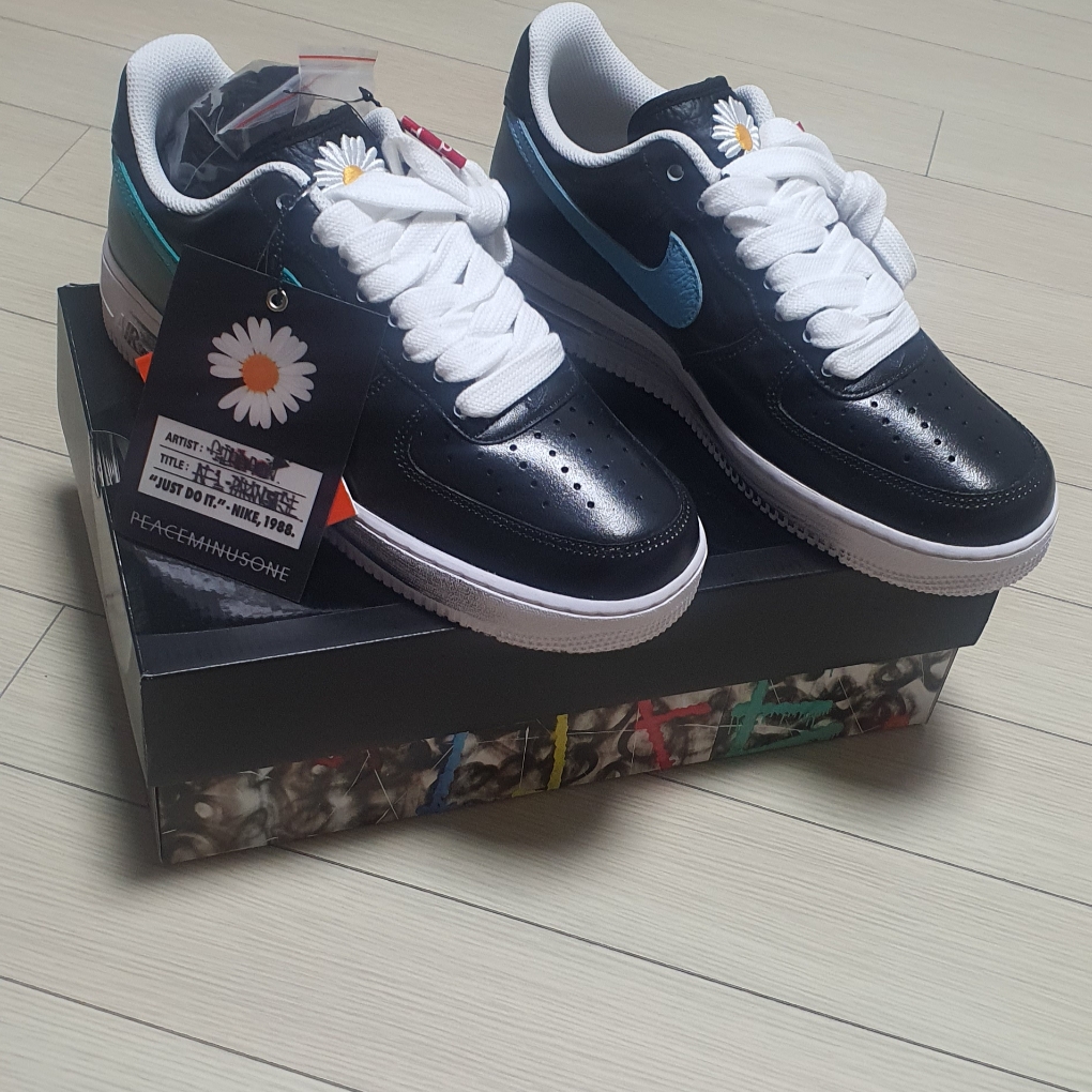 Nike x Peaceminusone Air Force 1 Low Para-Noise 3.0 Black and Multicolor 착용 스타일 - 4