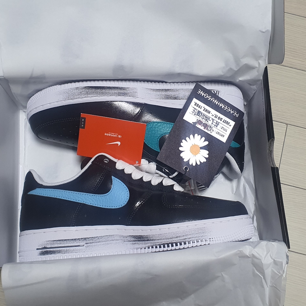 Nike x Peaceminusone Air Force 1 Low Para-Noise 3.0 Black and Multicolor 착용 스타일 - 1