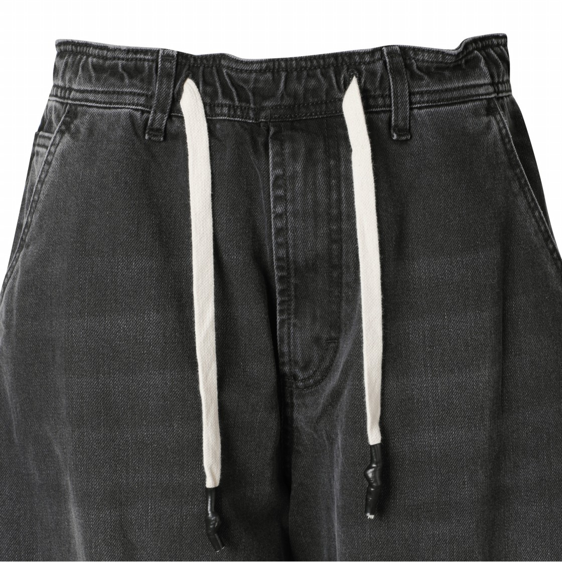 시리즈 파이버 워싱 루즈핏 데님 팬츠 블랙(SERIES Fiver Washed Loose Fit Denim Pants Black) - 4
