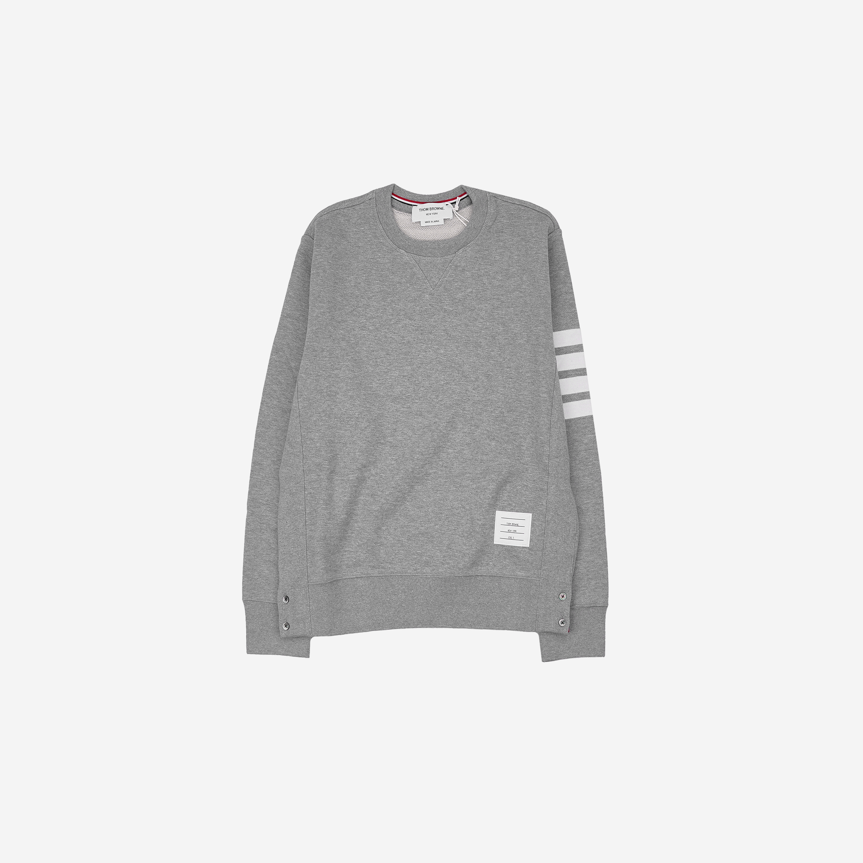 톰브라운 엔지니어드 사선 스웨트셔츠 라이트 그레이(Thom Browne Engineered 4-Bar Sweatshirt Light Grey)