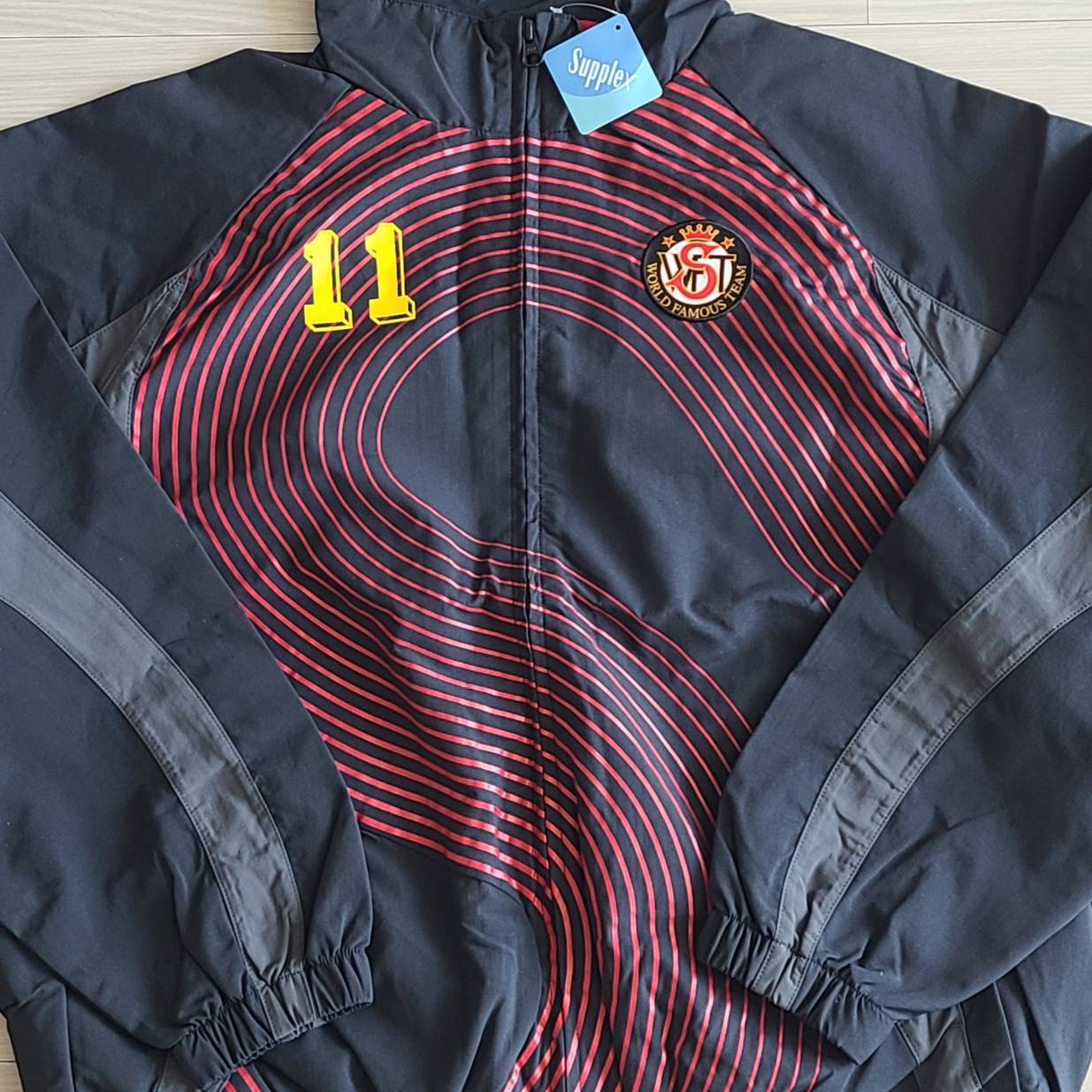 Supreme S Logo Track Jacket Black - 24FW 착용 스타일 - 2