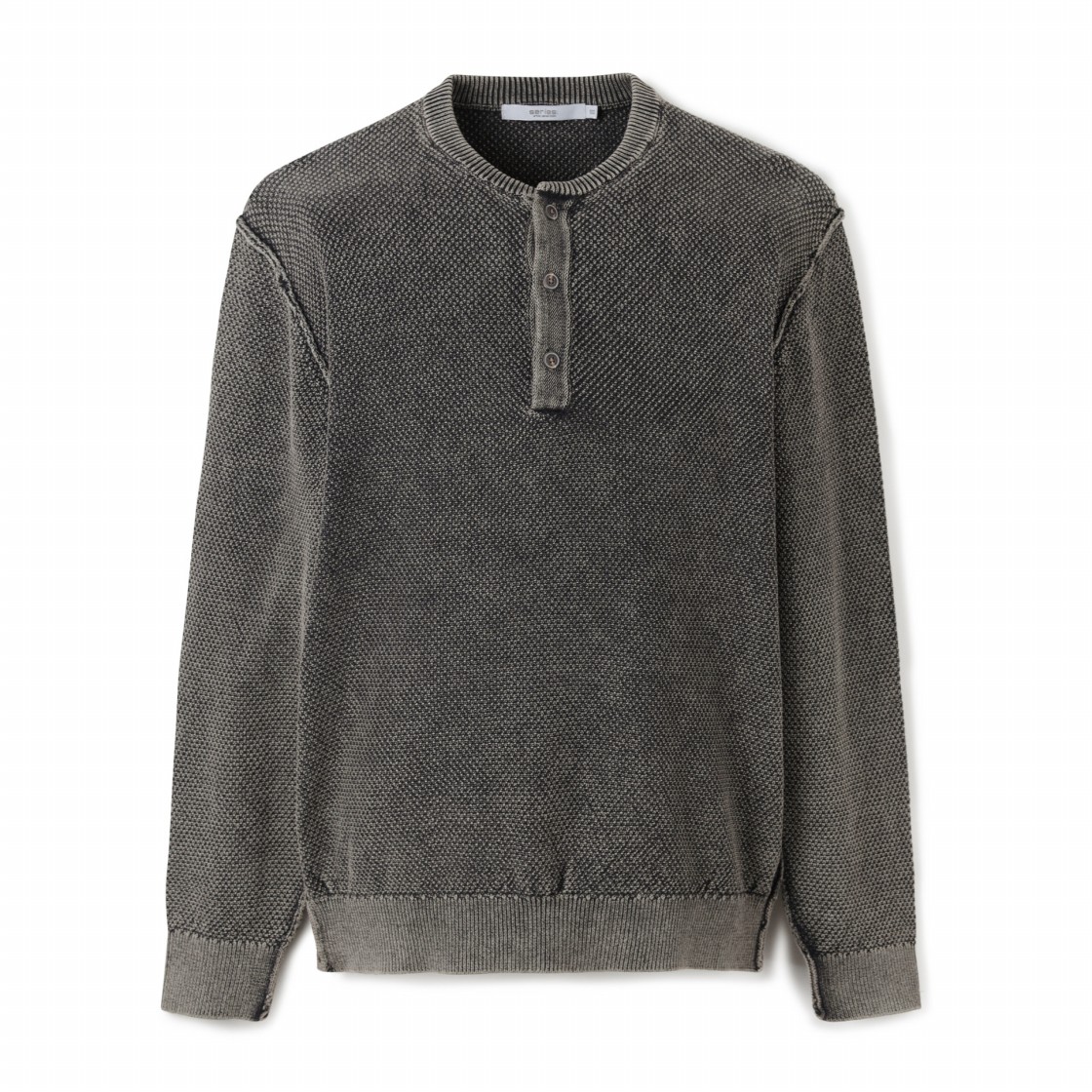 시리즈 헨리 넥 다잉 니트 다크 브라운(SERIES Henry Neck Dyeing Knit Dark Brown) - 2