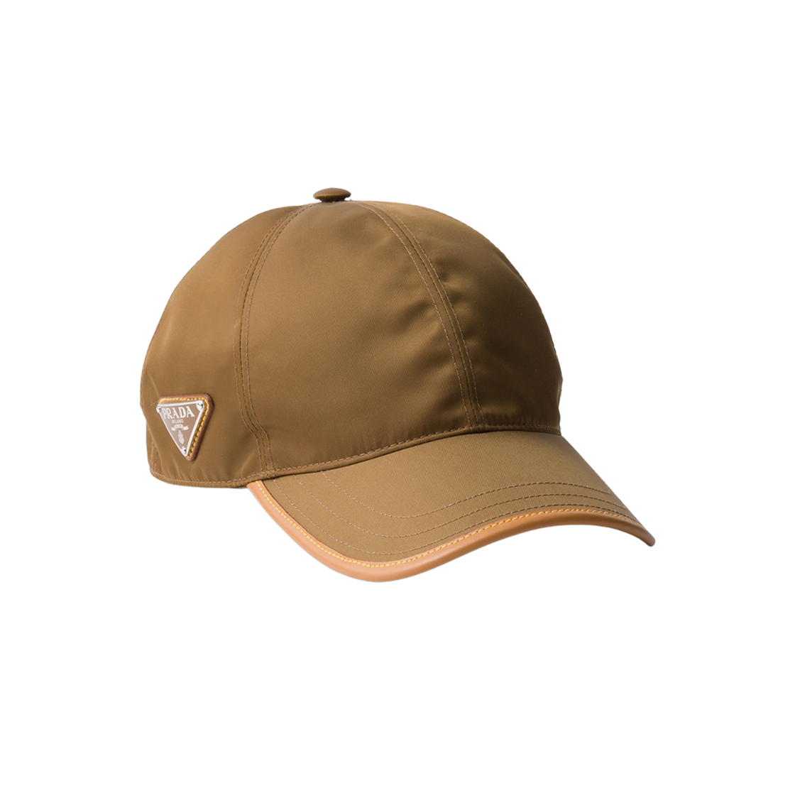 Prada Re-Nylon Leather Baseball Cap Cork Beige 상세 이미지 1