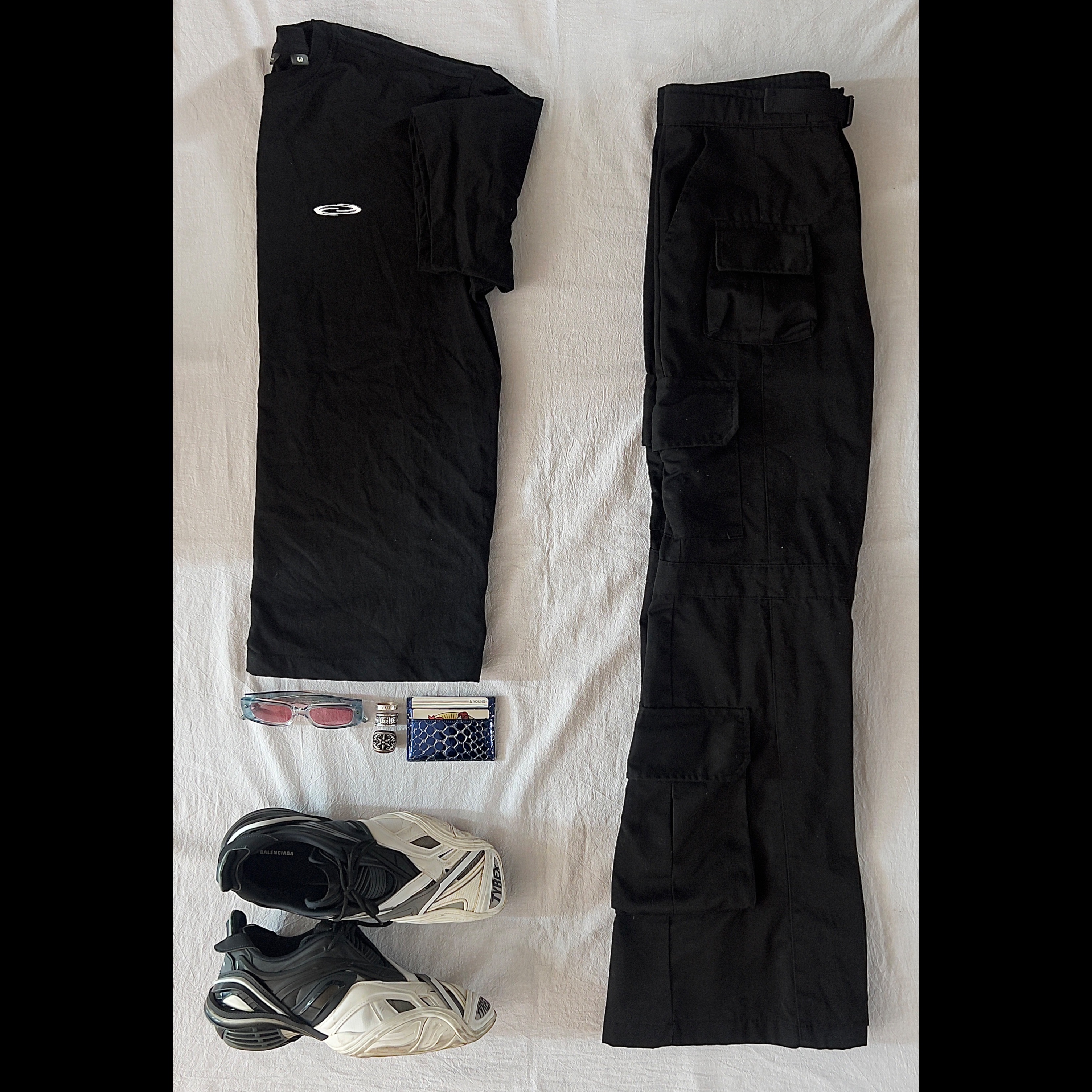 Balenciaga Tyrex Sneakers Black White 착용 스타일
