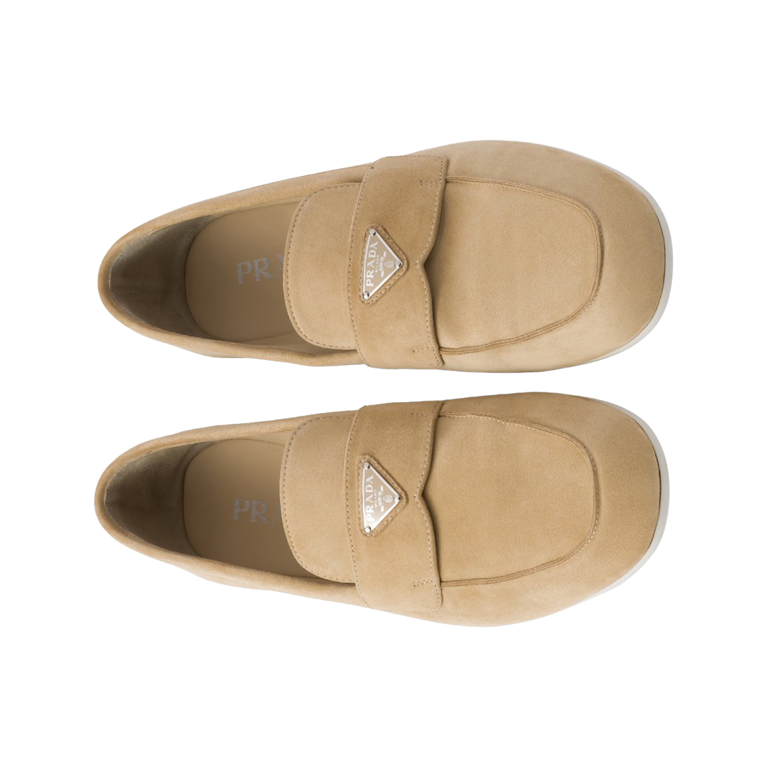 Prada Suede Loafers Ecru 상세 이미지 2