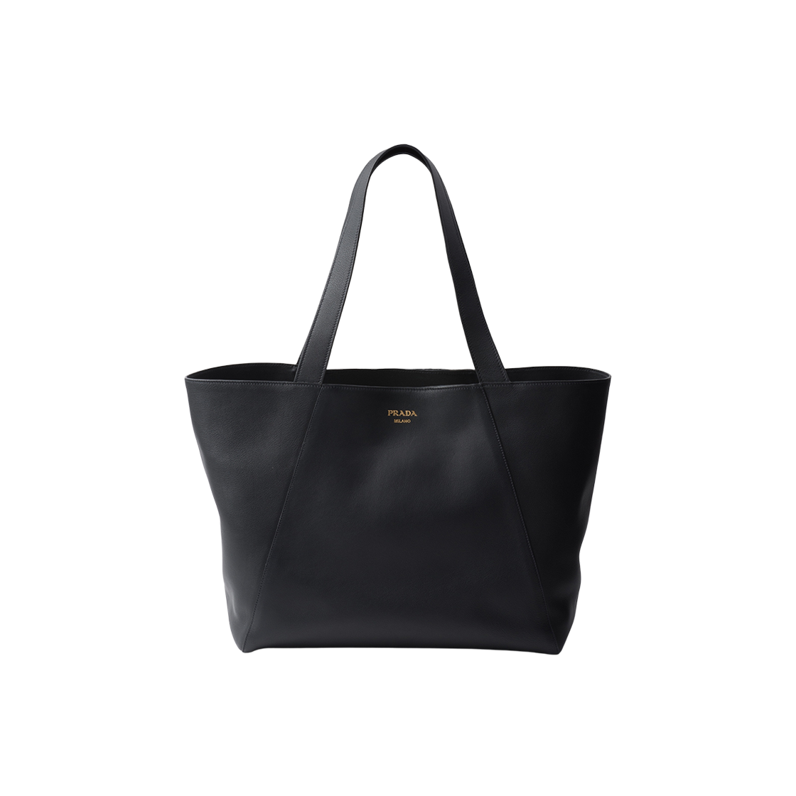 Prada Leather Tote Bag Black 상세 이미지 1