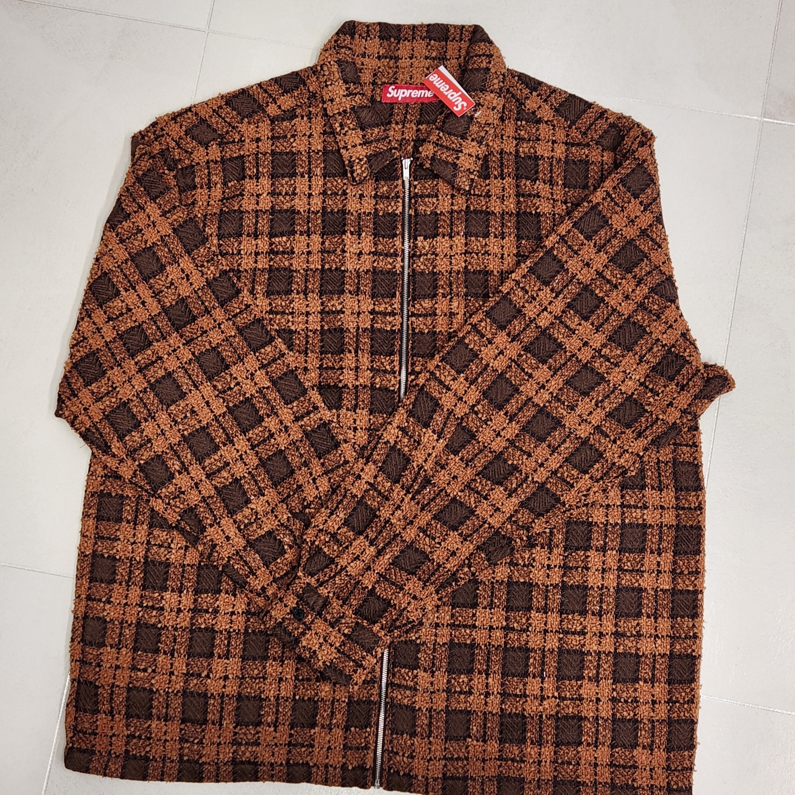 Supreme Boucle Zip Up Shirt シュプリーム Supreme Boucle Zip Up Shirt Black Men's - FW24 - US