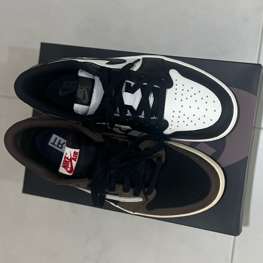 Jordan 1 Retro Low OG Mocha, Jordan 1 x Travis Scott Retro Low OG SP Mocha 착용 스타일 - 1
