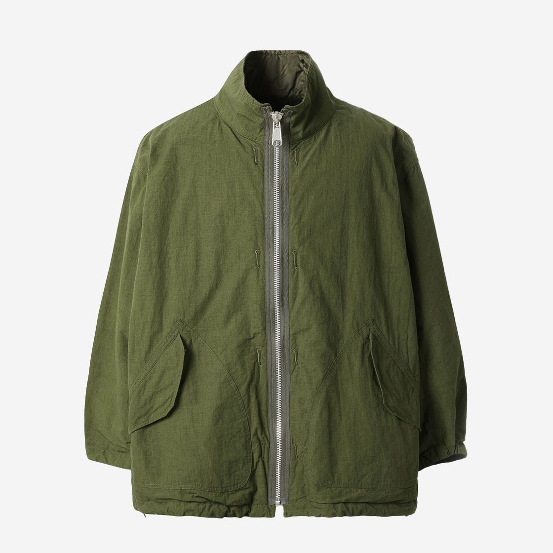 시리즈 사쥬 드 크레 리버시블 밀리터리 점퍼 올리브(SERIES Sage De Cret Reversible Military Jumper Olive)