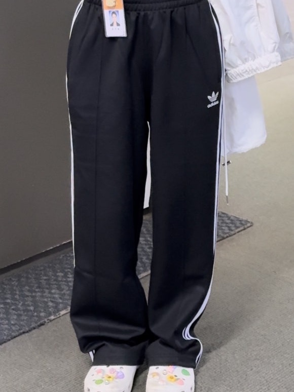 Adidas Adicolor Baggy Fit Firebird Track Pants Black - KR Sizing 착용 스타일 - 6