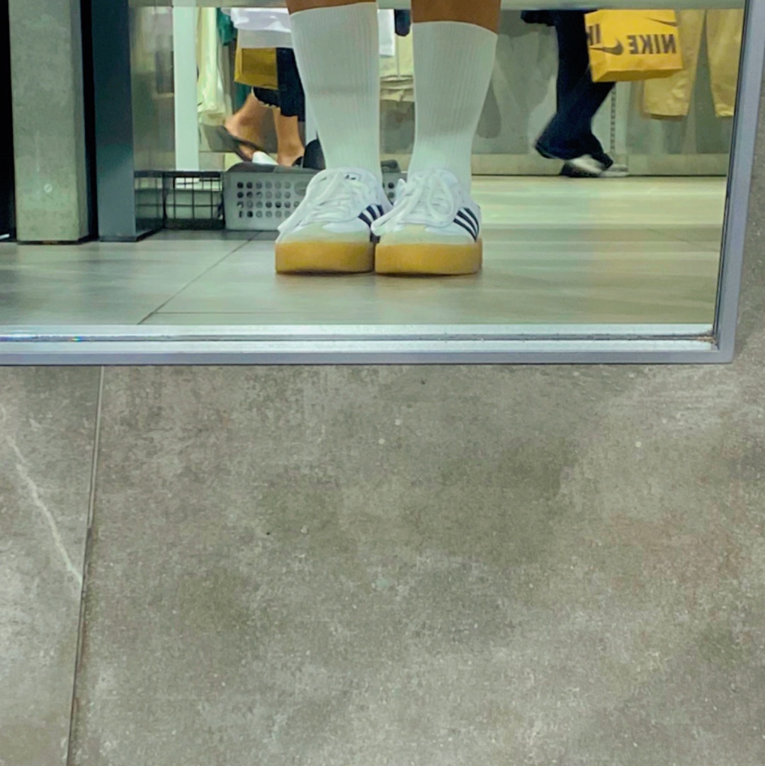 (W) Adidas Sambae White Black 착용 스타일