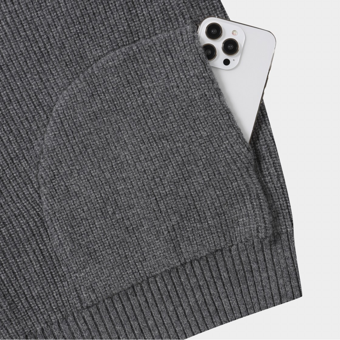 시리즈 버튼 라운드 가디건 다크 그레이(SERIES Button Round Cardigan Dark Gray) - 6