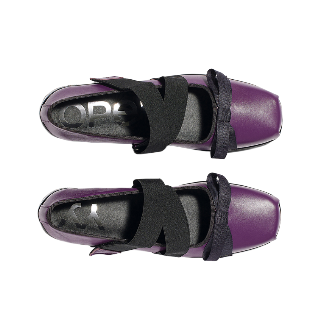 W) 오픈 Yy 크로스 밴드 발레 플랫 퍼플 | Open Yy | KREAM