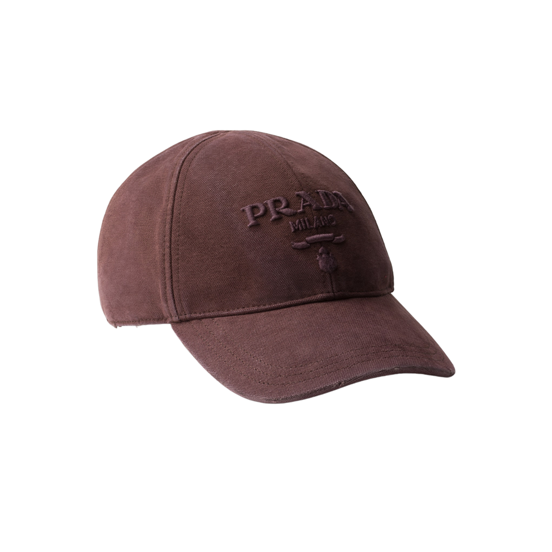 (W) Prada Canvas Baseball Cap Burgundy 상세 이미지 1