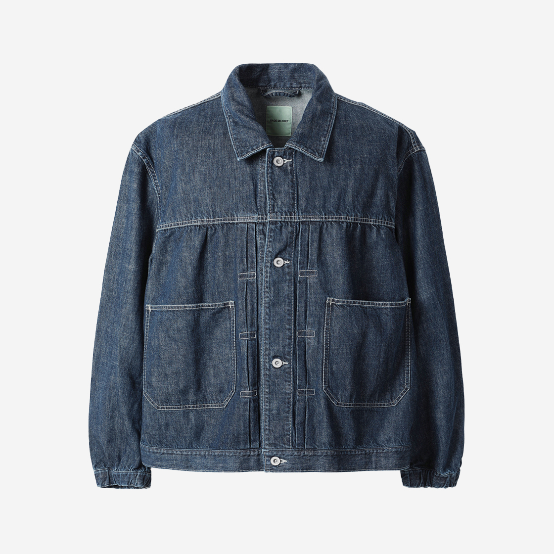 시리즈 사쥬 드 크레 데님 숏 자켓 인디고(SERIES Sage De Cret Denim Short Jacket Indigo)