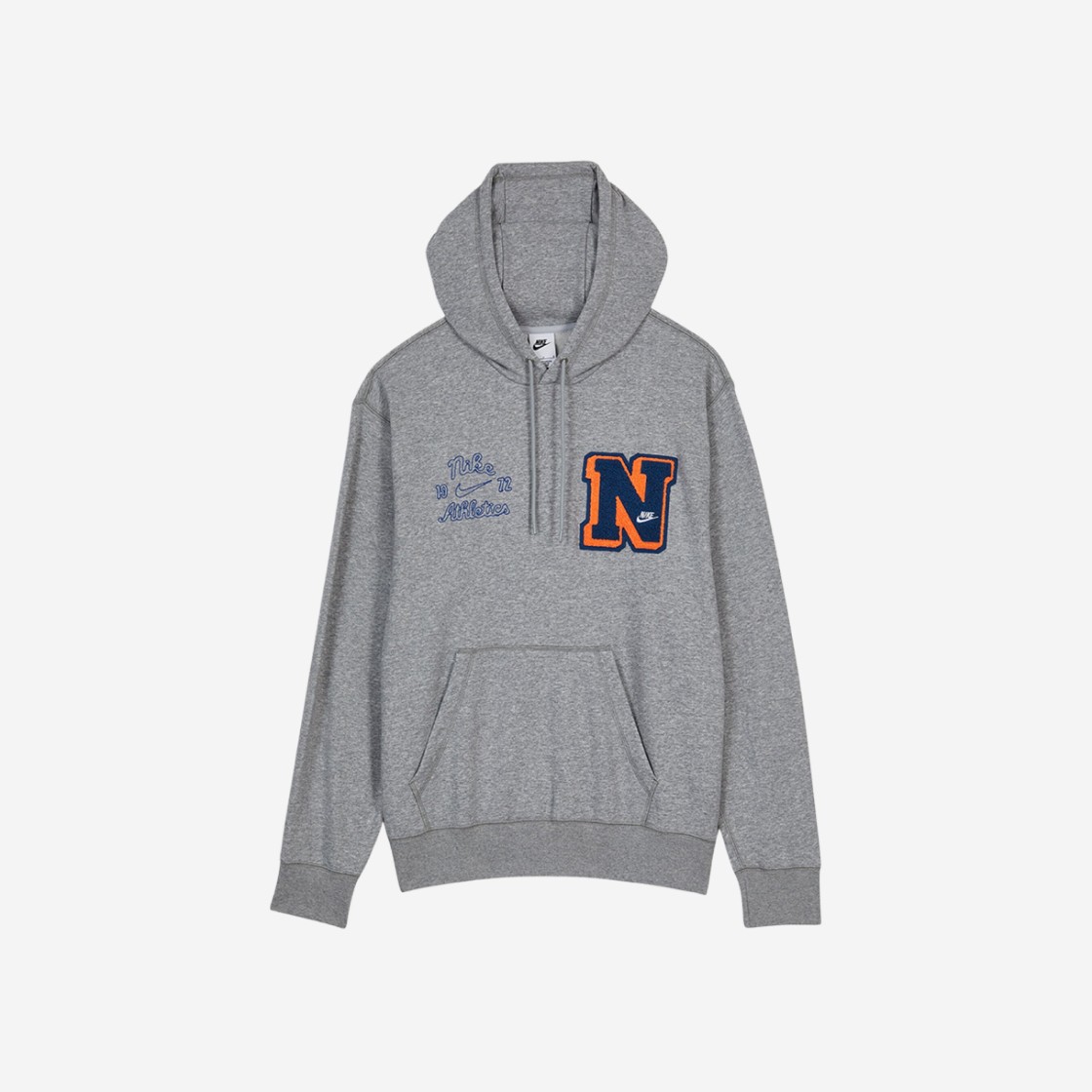 Nike Club Fleece French Terry Pullover Hoodie Dark Grey Heather - US/EU 상세 이미지 1