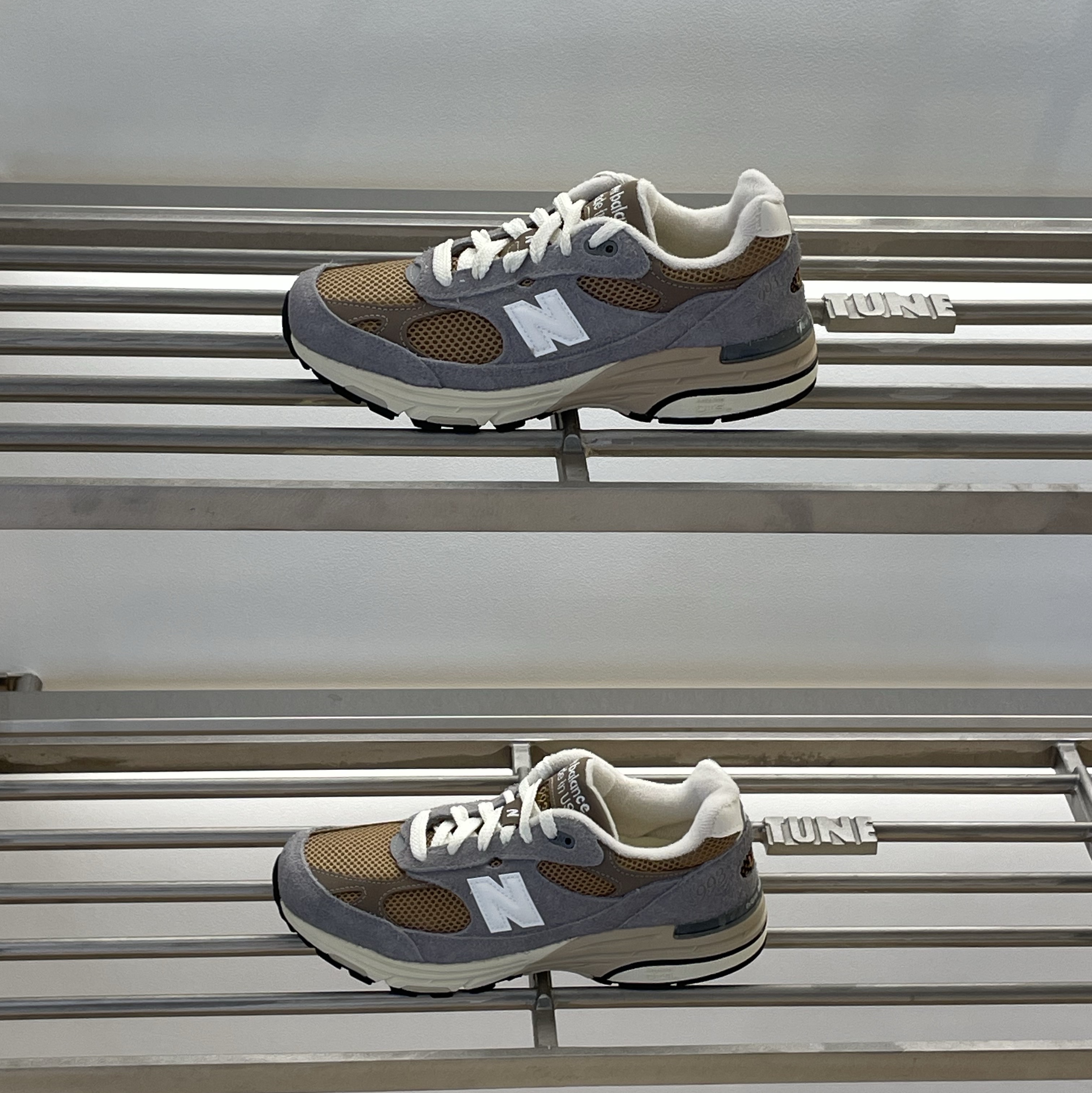 New Balance 993 Made in USA Shadow Grey Driftwood 착용 스타일