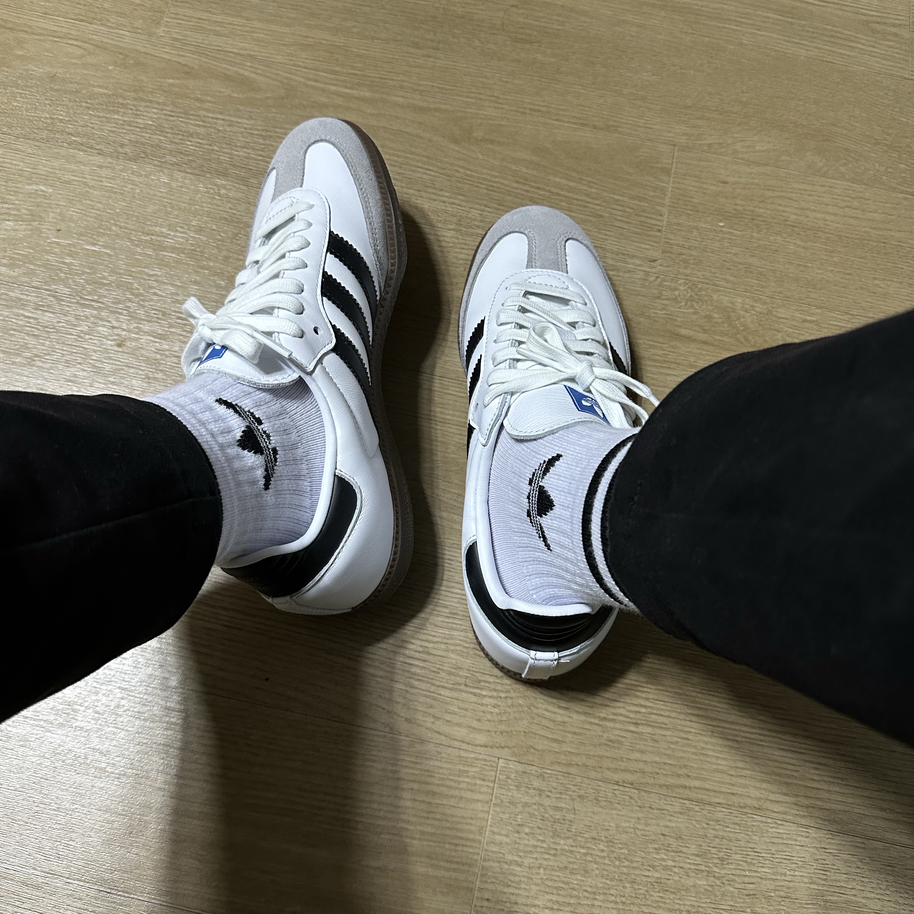 Adidas Samba OG Cloud White 착용 스타일