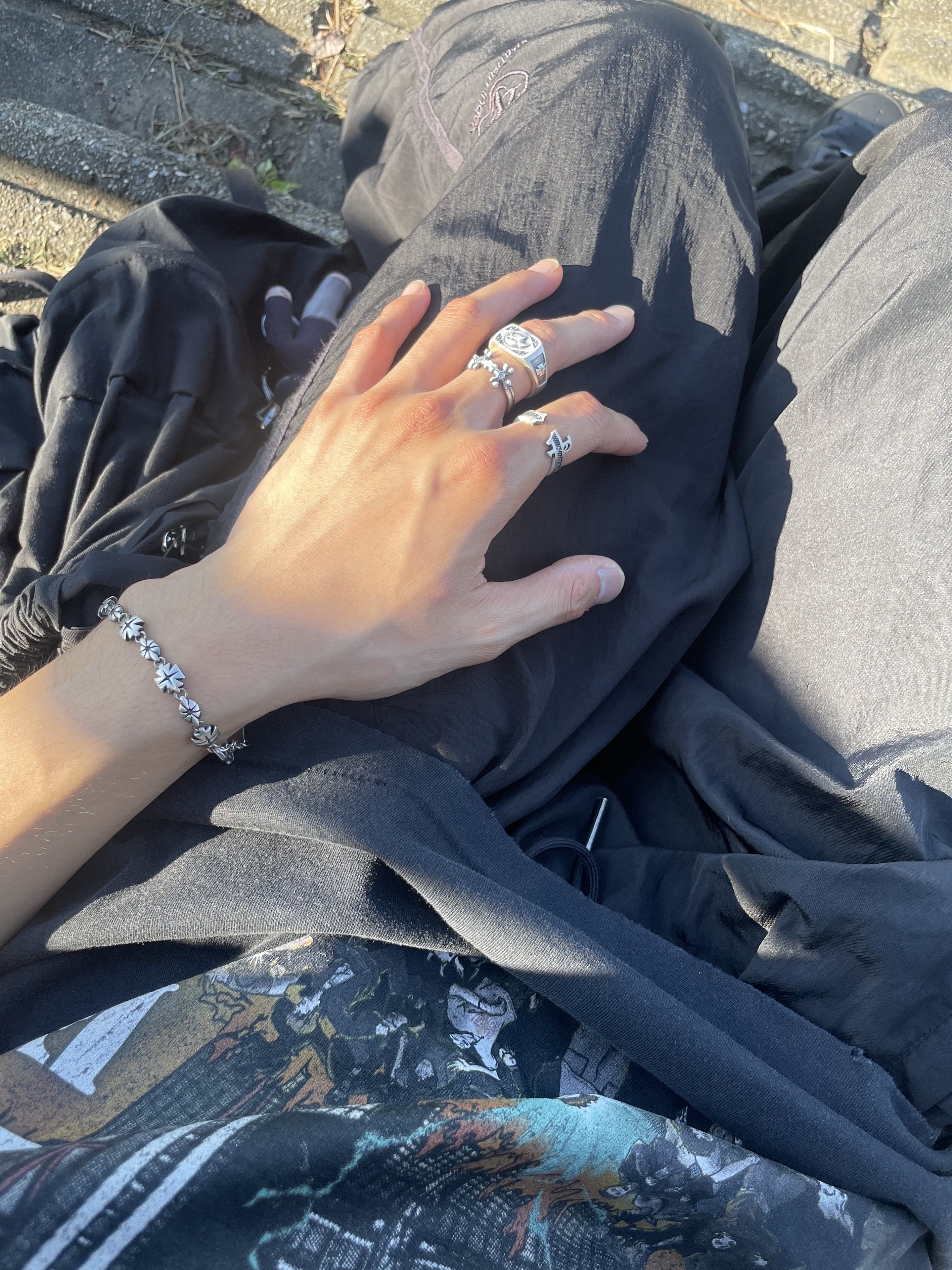 [프리오더] Polyteru 925 Silver Ring 003 Baby Devil, [프리오더] Polyteru 925 Silver Ring 001 Symbol P 착용 스타일 - 1