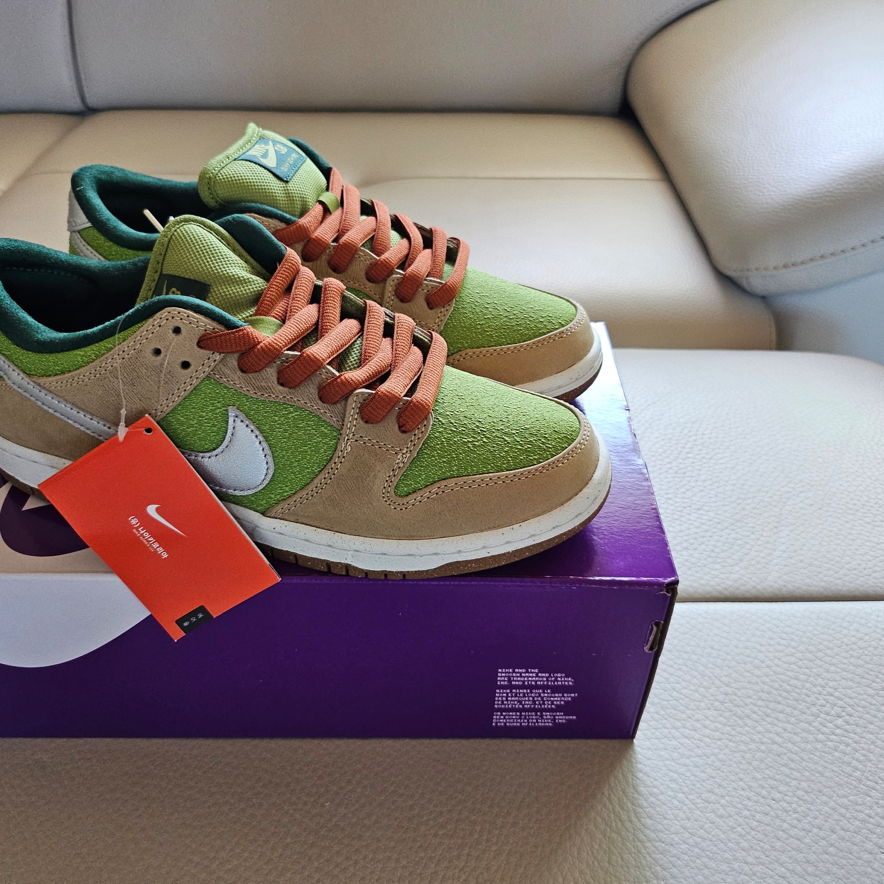 Nike SB Dunk Low Pro Sesame and Pear 착용 스타일