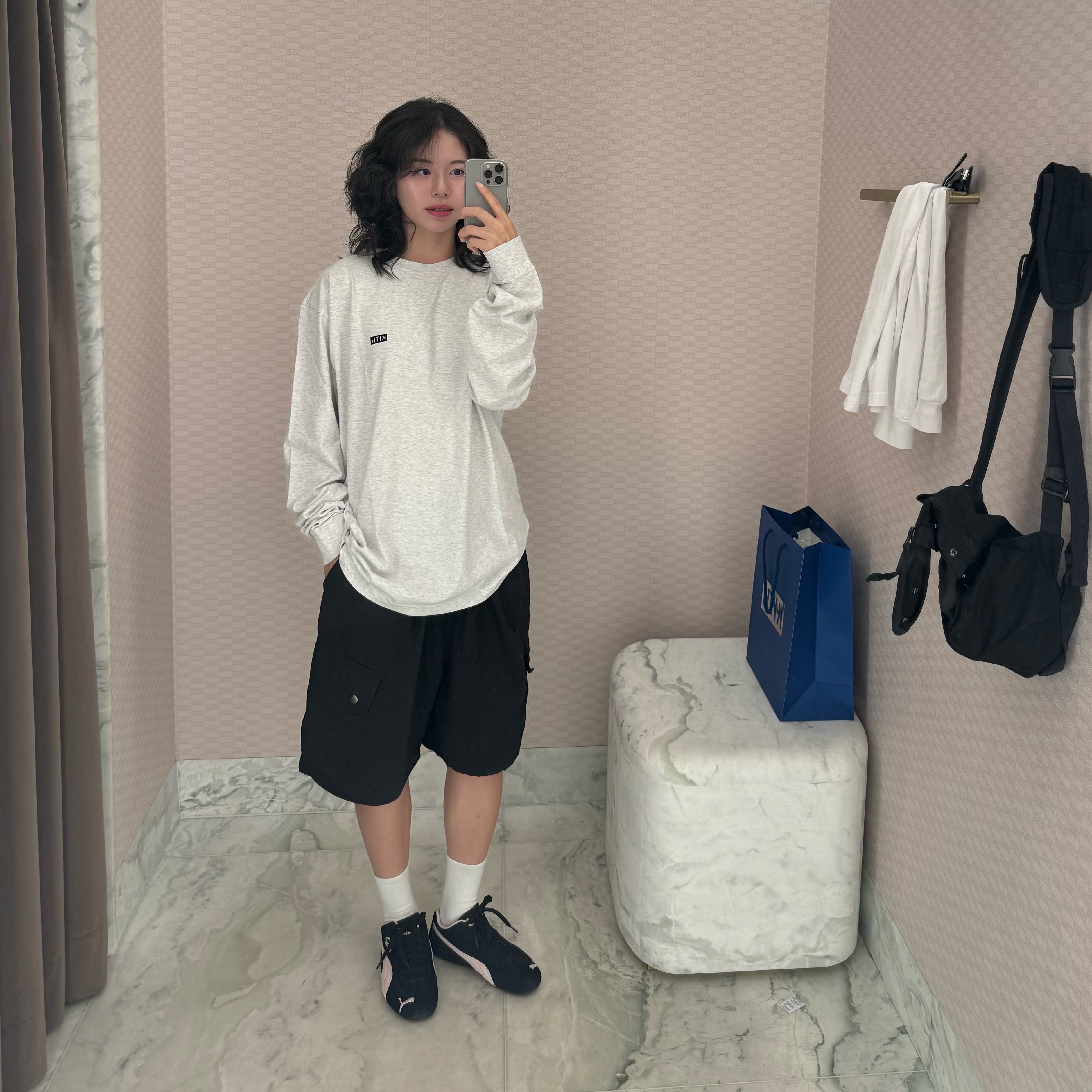 Puma Speedcat OG Black Mauve Mist 착용 스타일 - 1