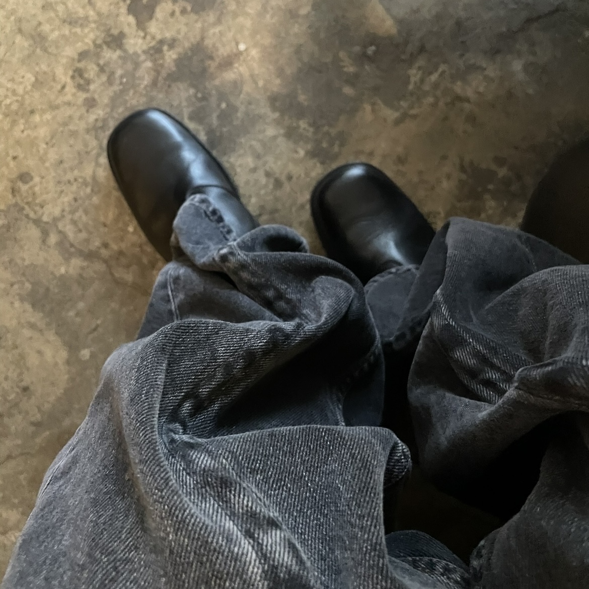 Y/Project Classic Wire Jeans Black - 22FW, Our Legacy Camion Boot Black 착용 스타일 - 2