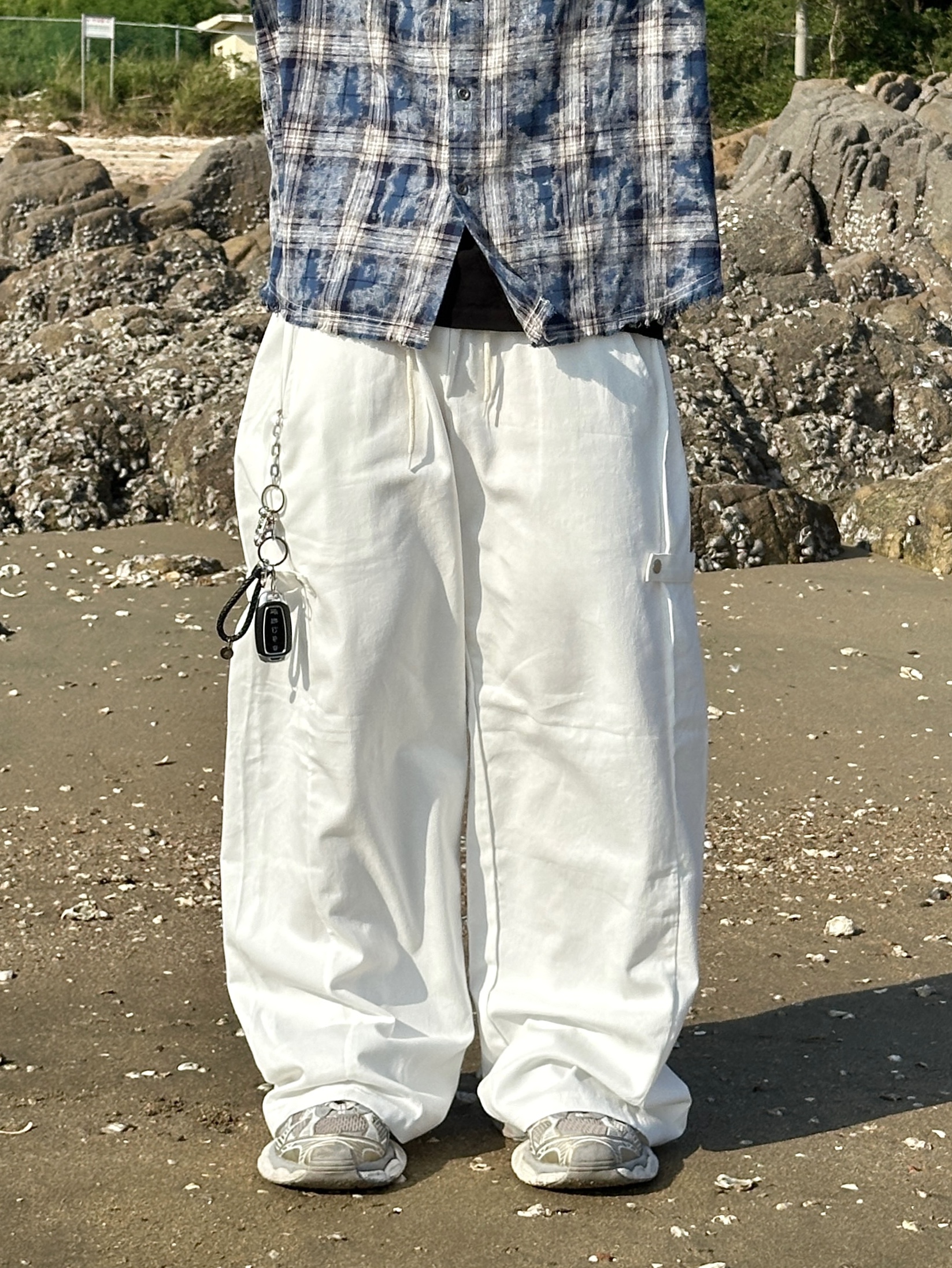 Balenciaga 3XL Sneakers Light Beige 착용 스타일 - 4