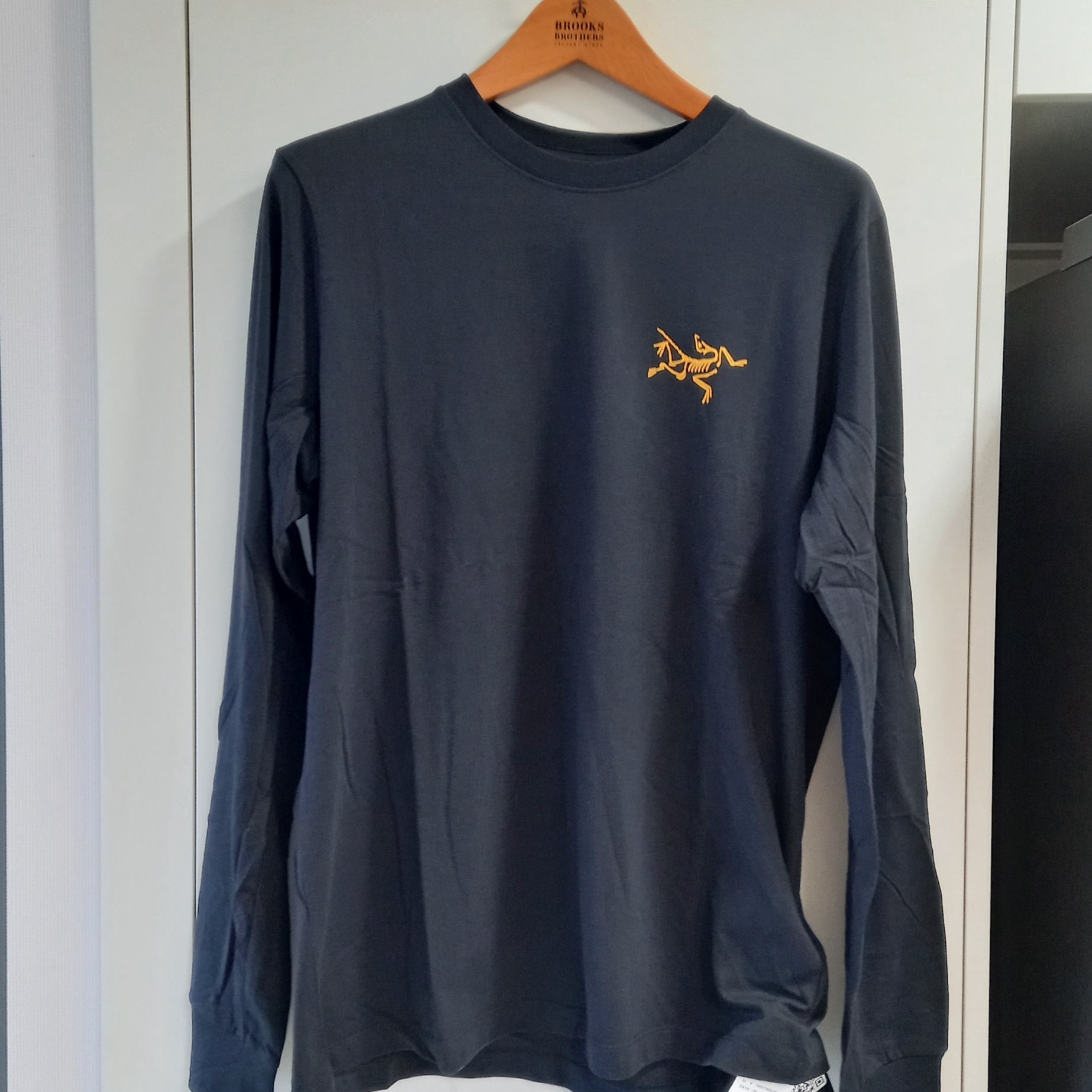 Arc'teryx Arc'Multi Bird Logo LS T-Shirt Black 착용 스타일 - 3