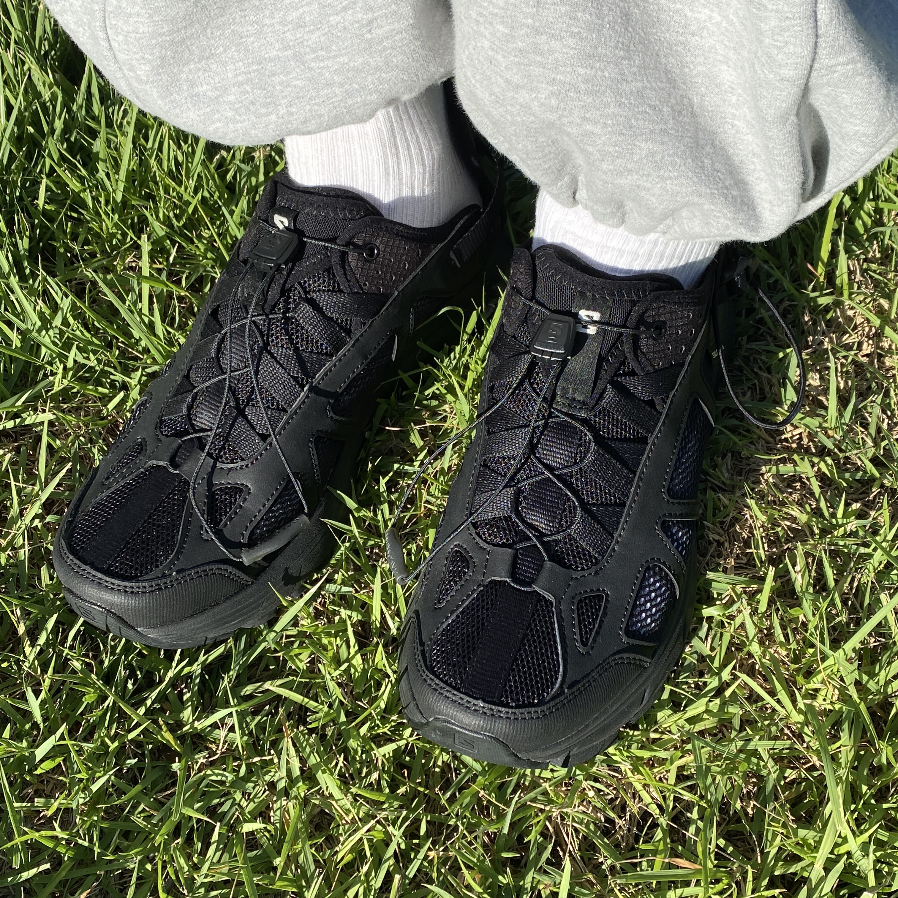 Salomon Techsonic Black 착용 스타일