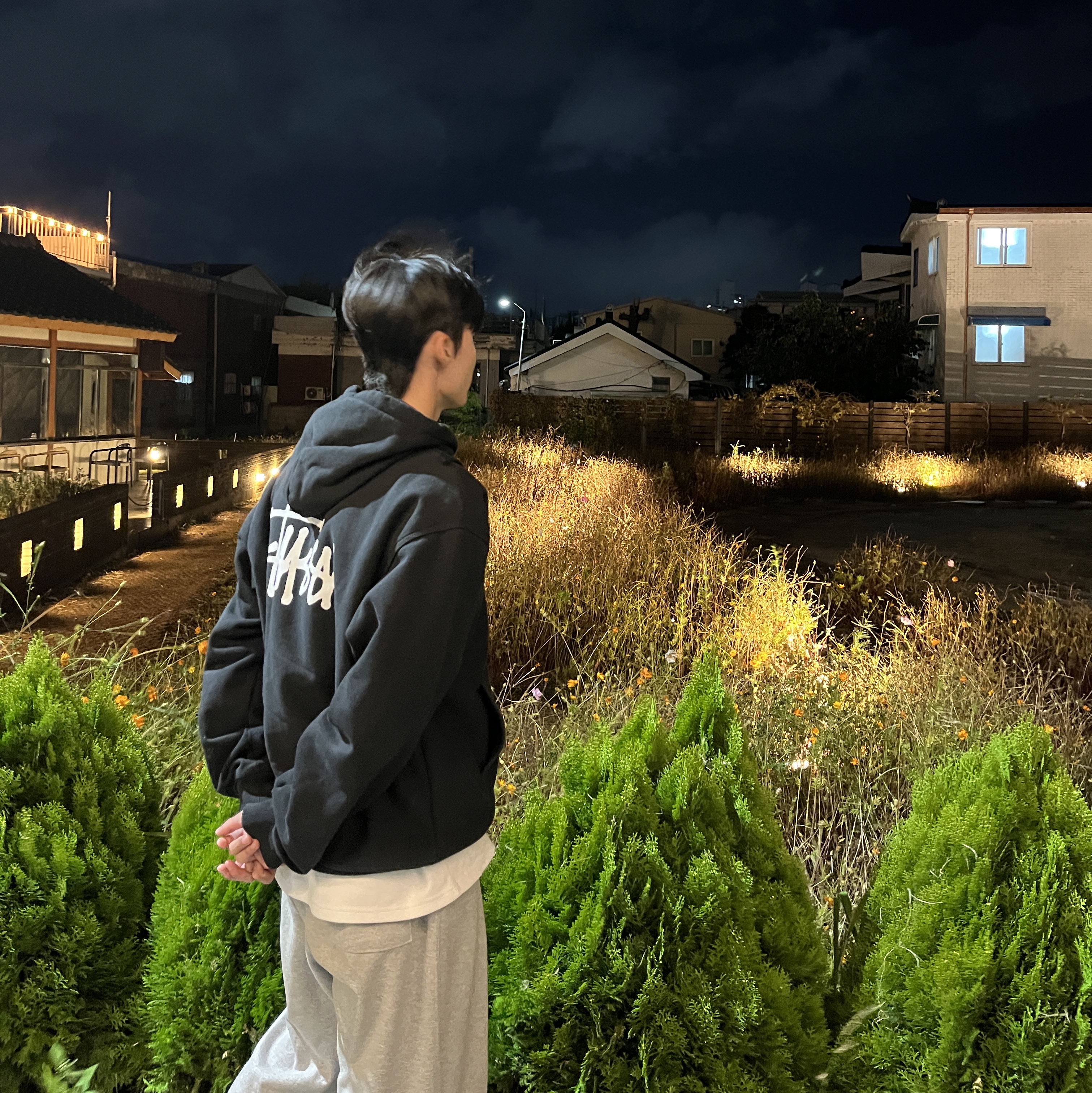 Stussy Basic Stussy Hoodie Black 2022 착용 스타일 - 2