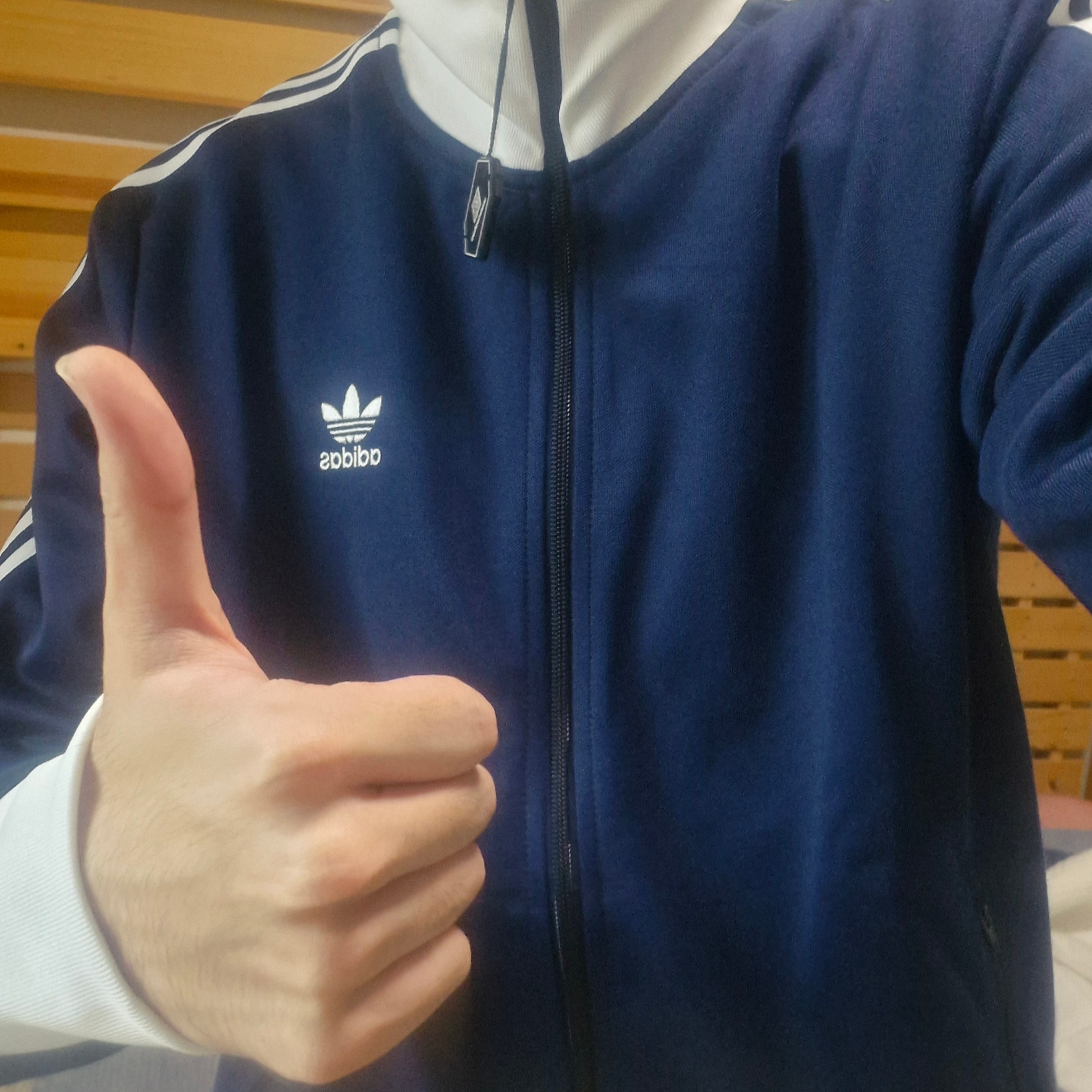 Adidas Adicolor Classic Beckenbauer Track Top Night Indigo - KR Sizing 착용 스타일