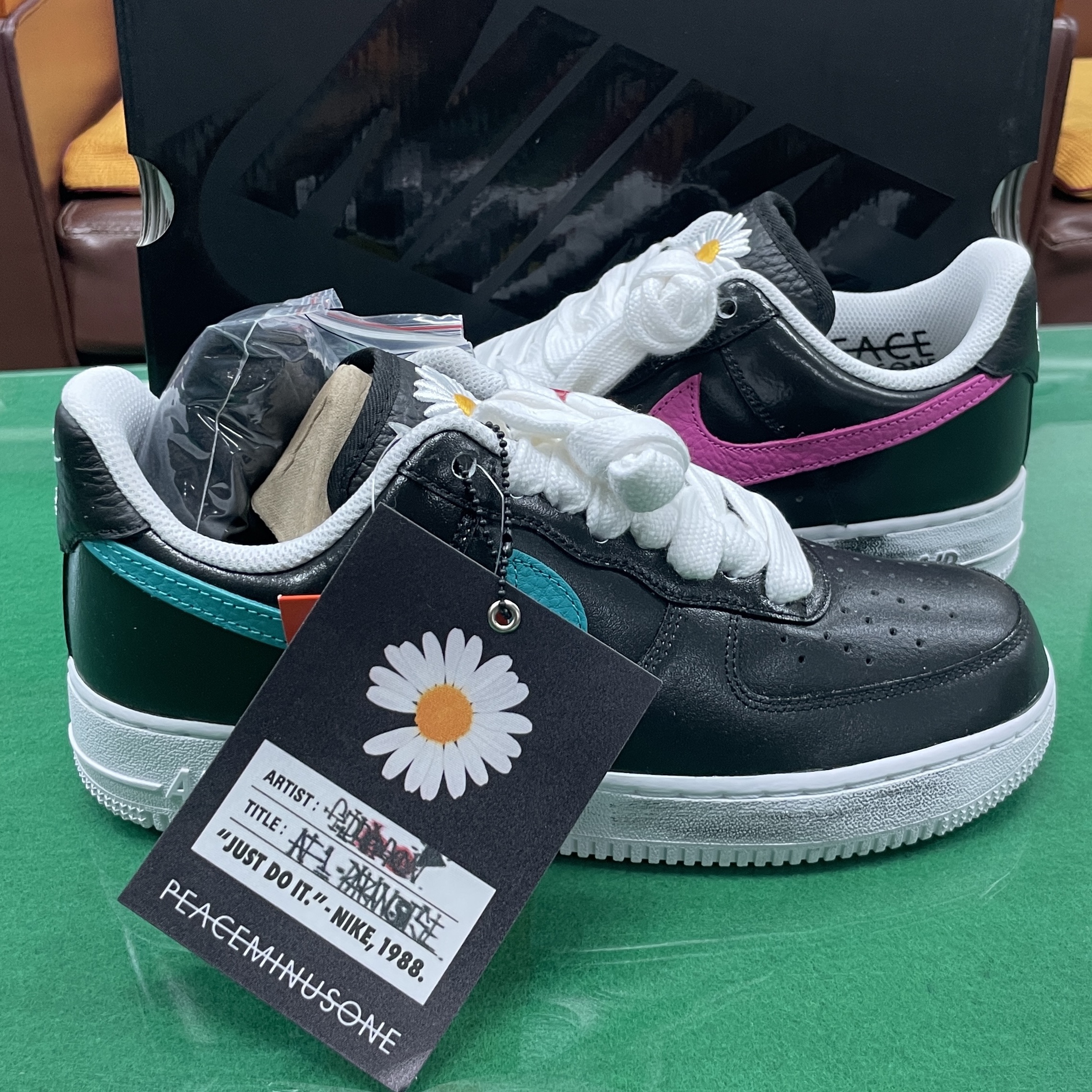 Nike x Peaceminusone Air Force 1 Low Para-Noise 3.0 Black and Multicolor 착용 스타일 - 1