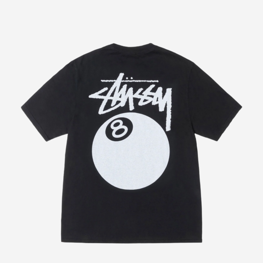 Stussy 8 Ball Pigment Dyed T-Shirt Black 착용 스타일