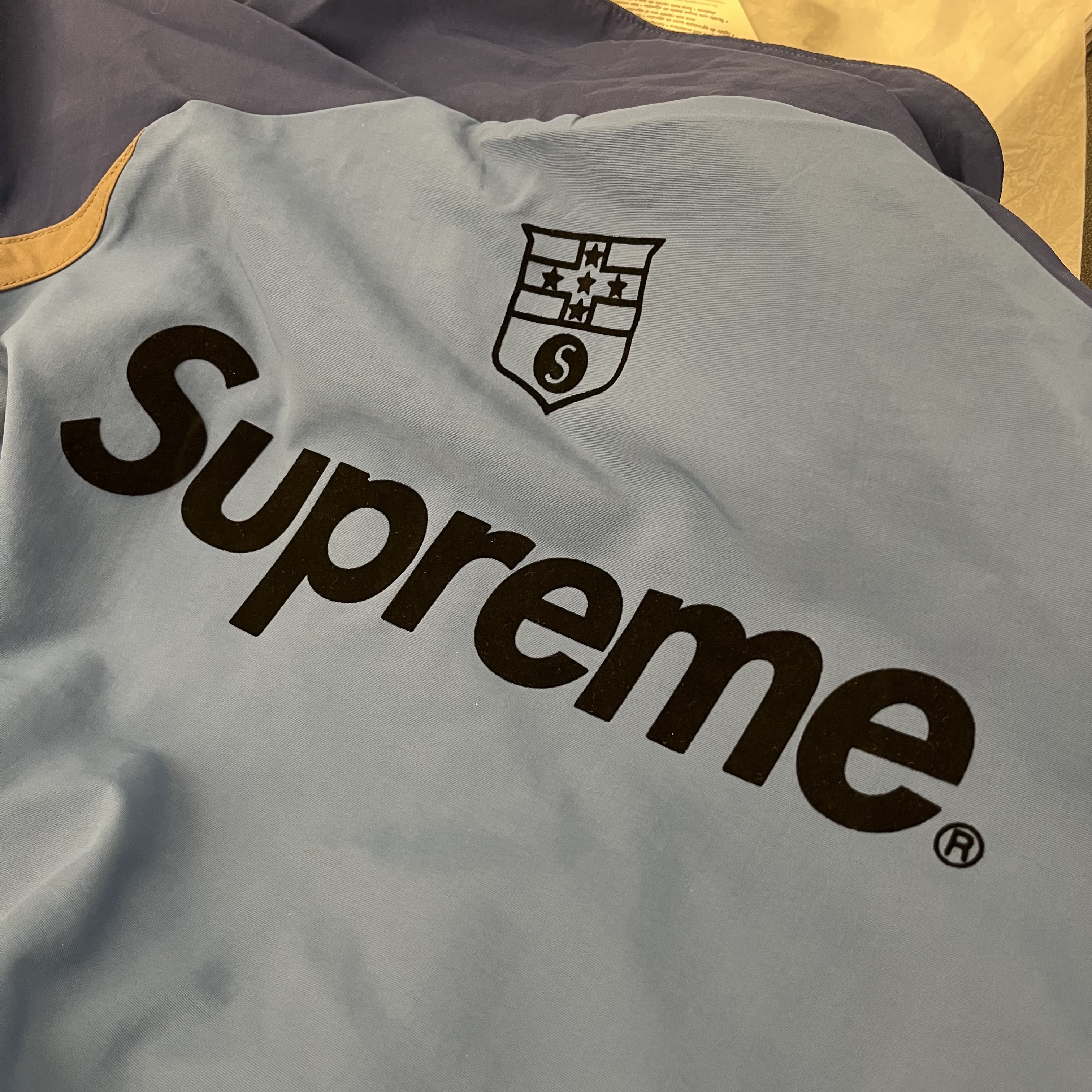 Supreme S Logo Track Jacket Navy - 24FW 착용 스타일 - 2