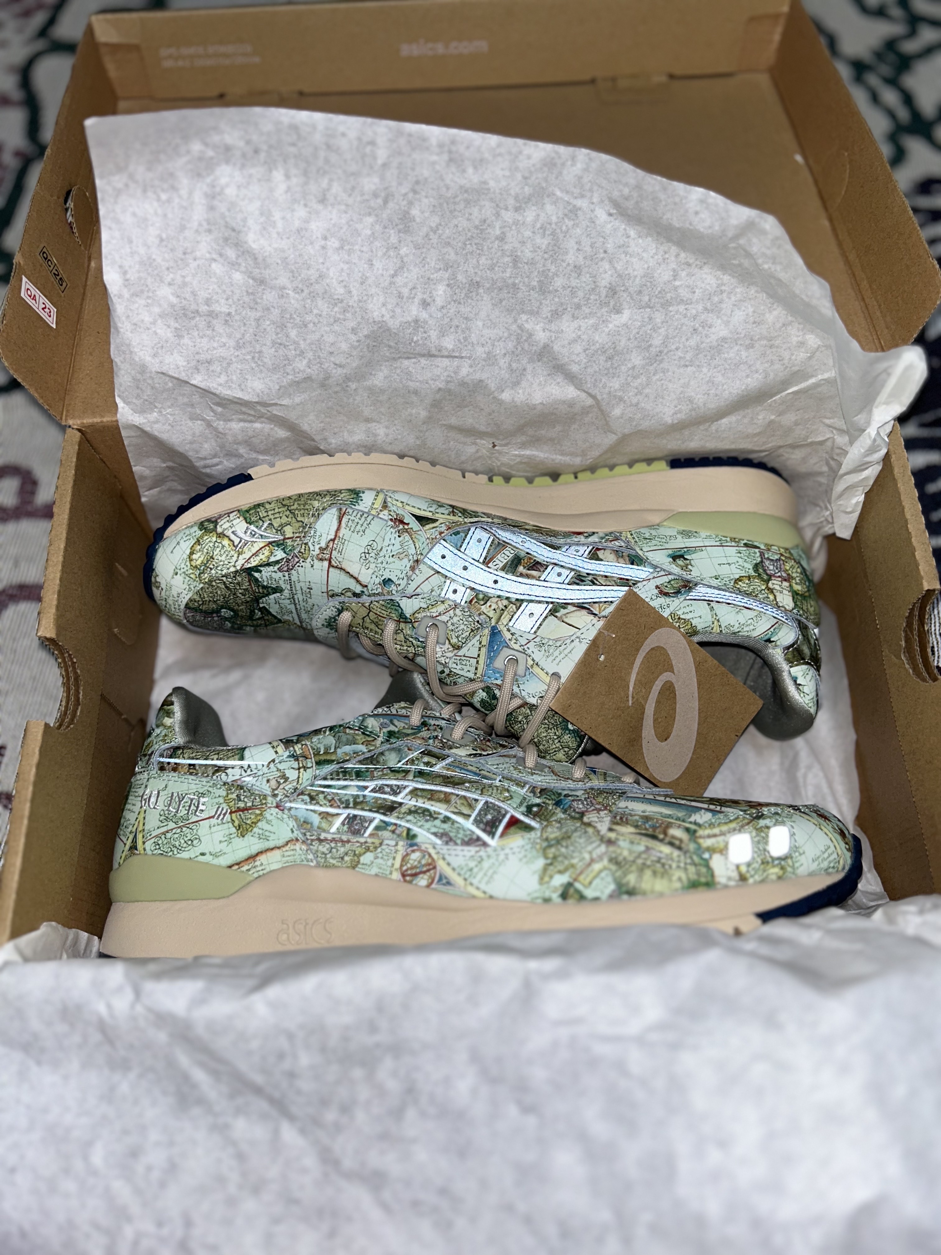 Asics x Atmos Gel-Lyte III Ice Green Midnight Blue 착용 스타일 - 7