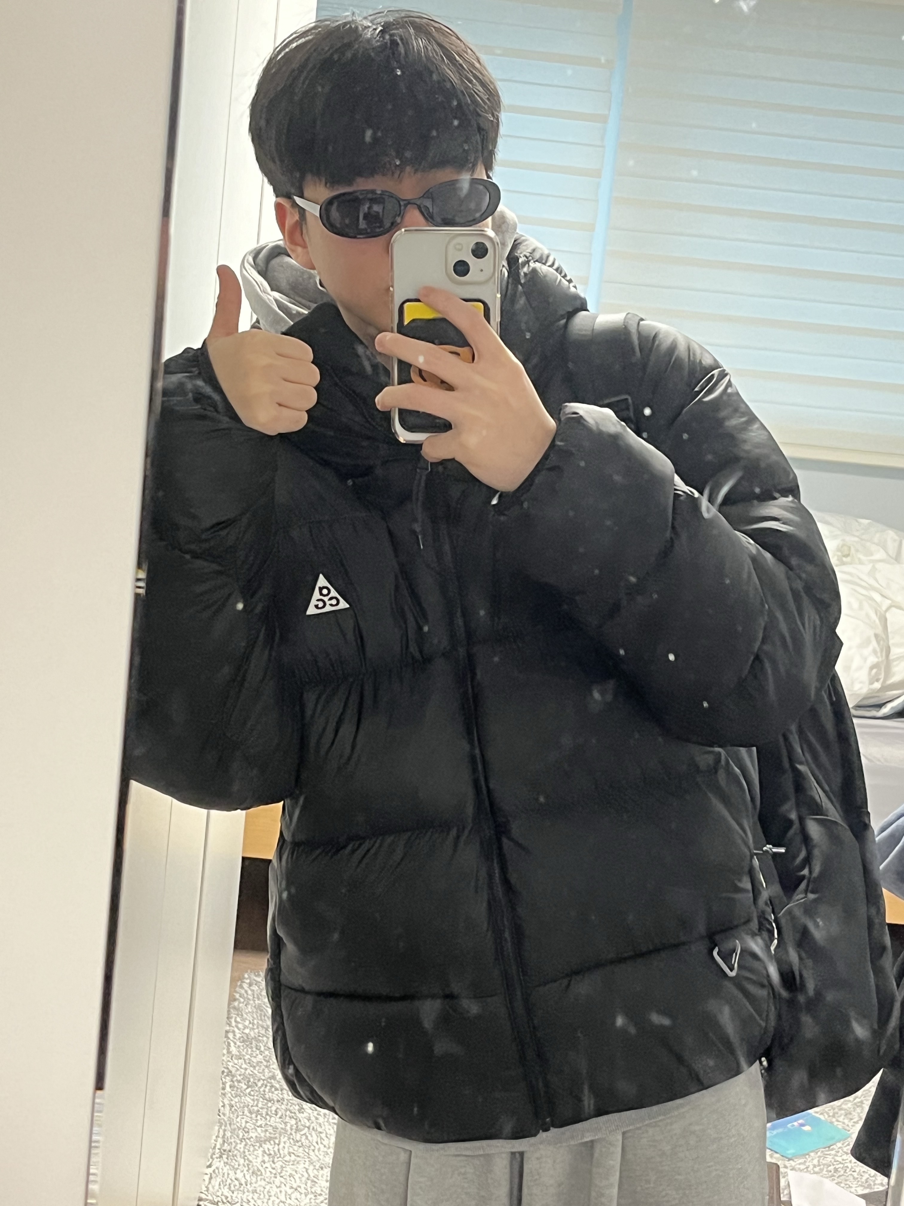 Nike ACG Therma-Fit ADV Lunar Lake Puffer Jacket Black - Asia 착용 스타일
