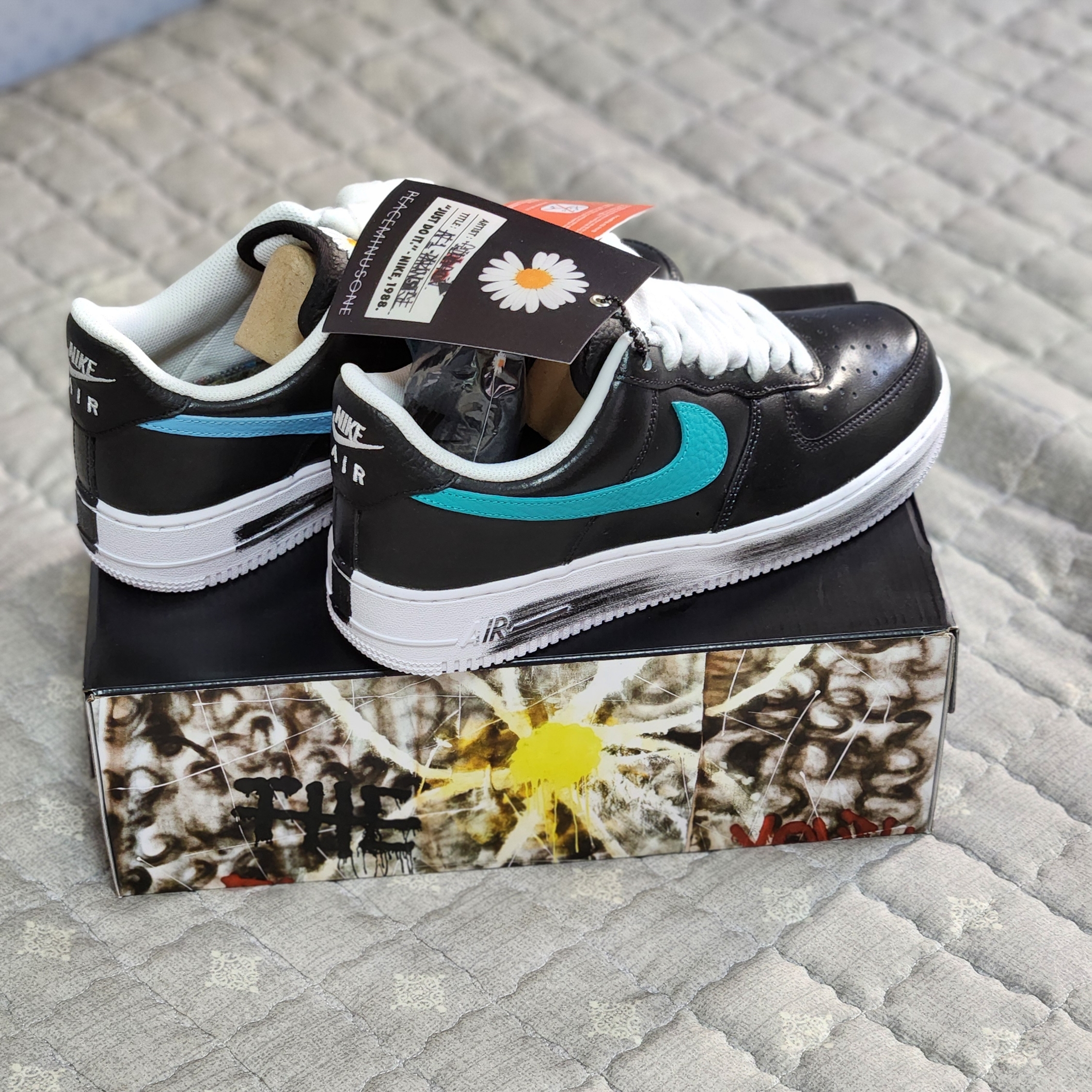 Nike x Peaceminusone Air Force 1 Low Para-Noise 3.0 Black and Multicolor 착용 스타일 - 2