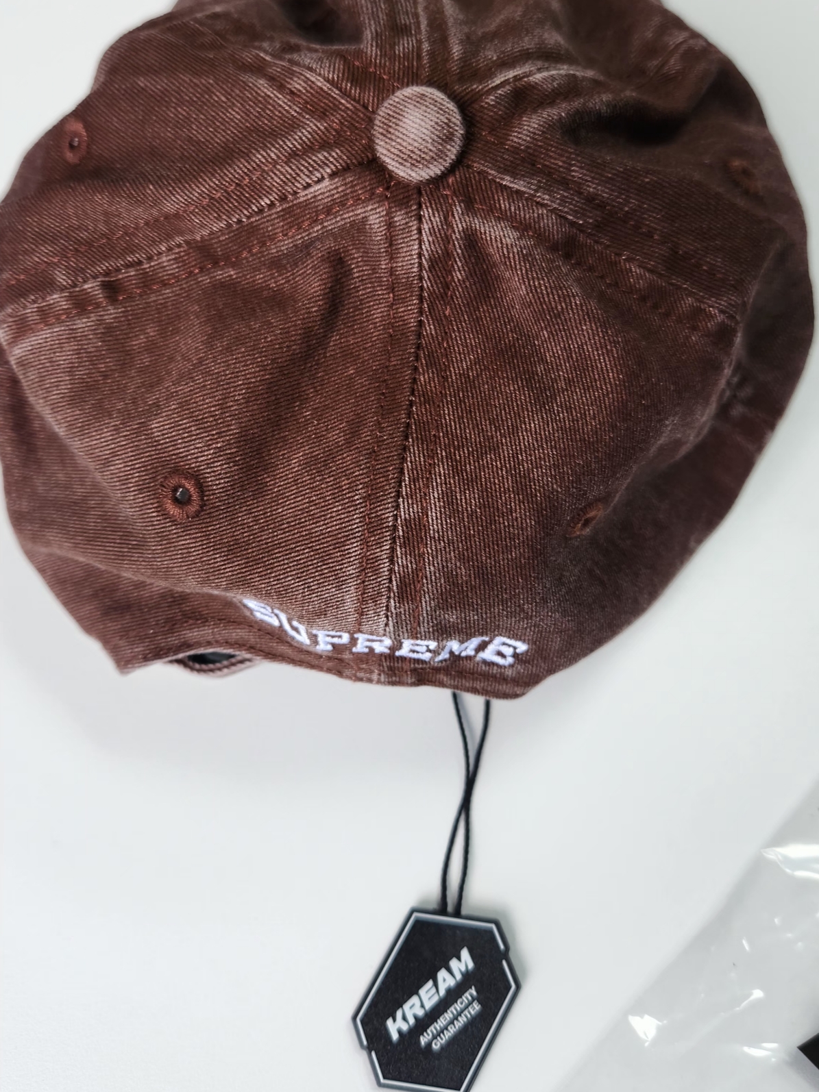 Supreme Pigment Print S Logo 6-Panel Brown - 23FW 착용 스타일 - 2