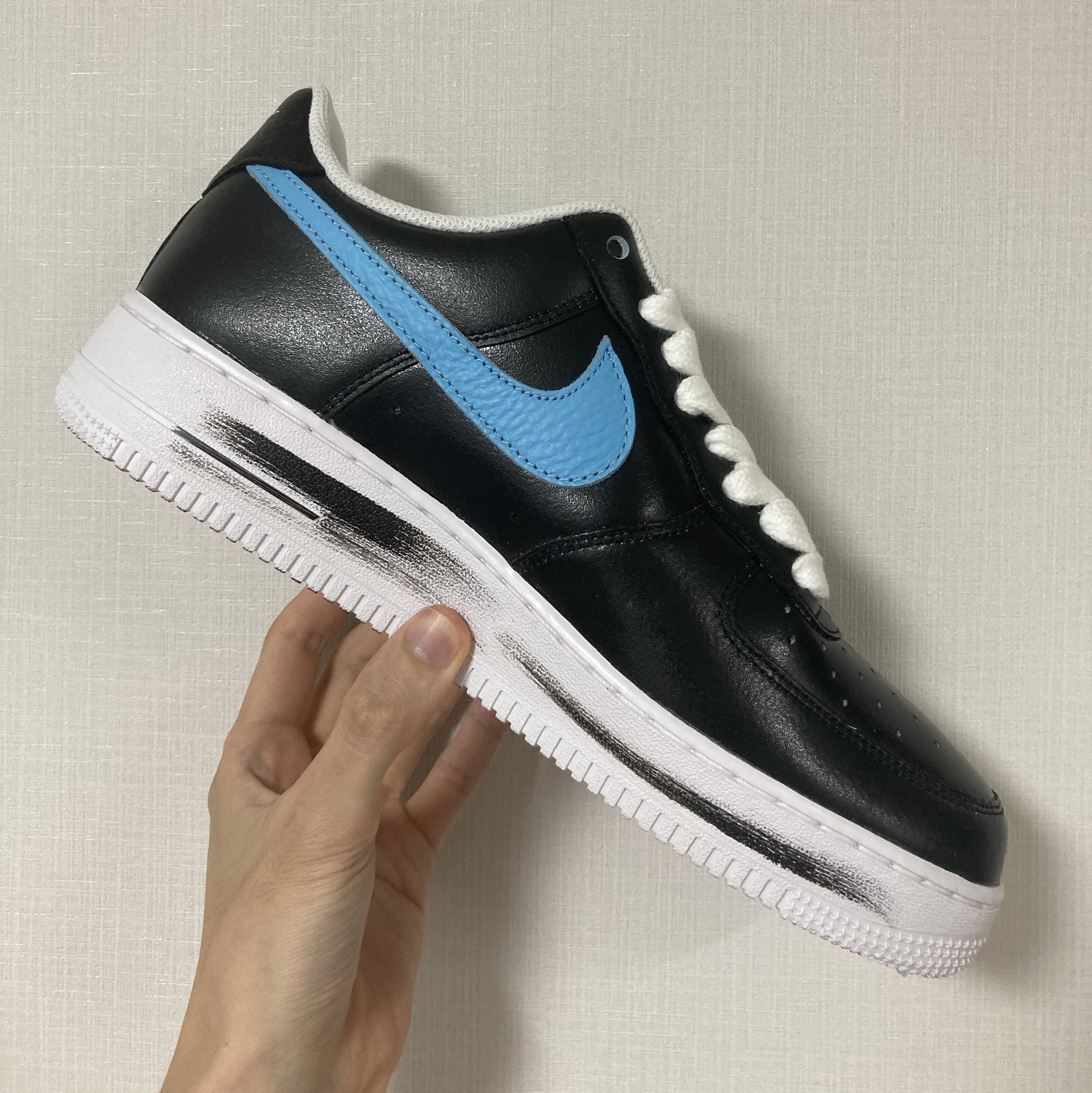 Nike x Peaceminusone Air Force 1 Low Para-Noise 3.0 Black and Multicolor 착용 스타일 - 4