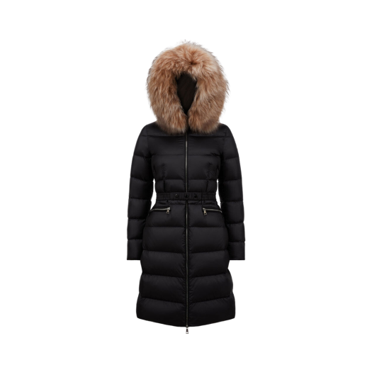 (W) Moncler Boedic Long Down Jacket Black Beige - 24FW