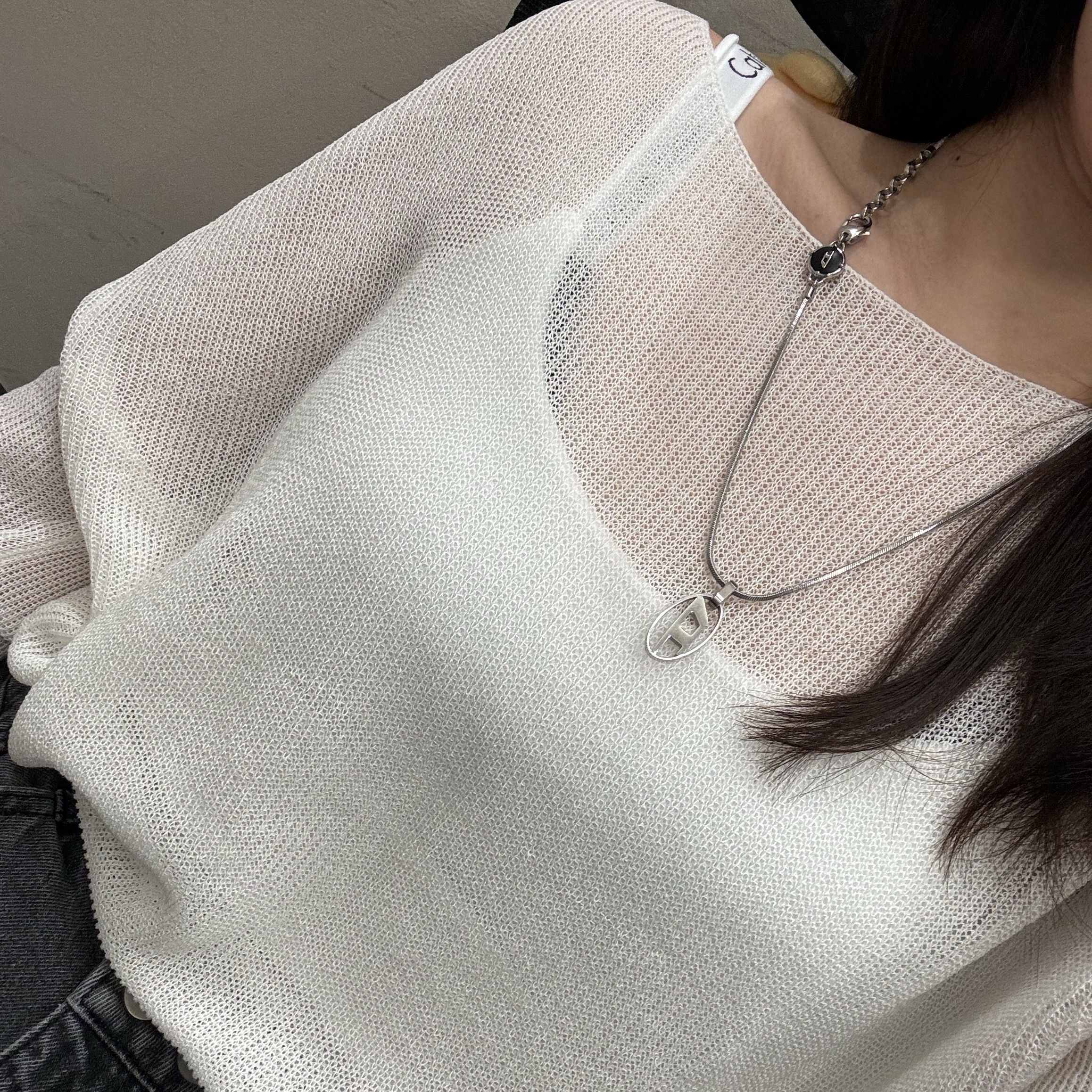 Diesel Dx1342 Stainless Steel Pendant Necklace Silver, (W) Calvin Klein Modern Cotton Lightly Lined Bralette Black 착용 스타일