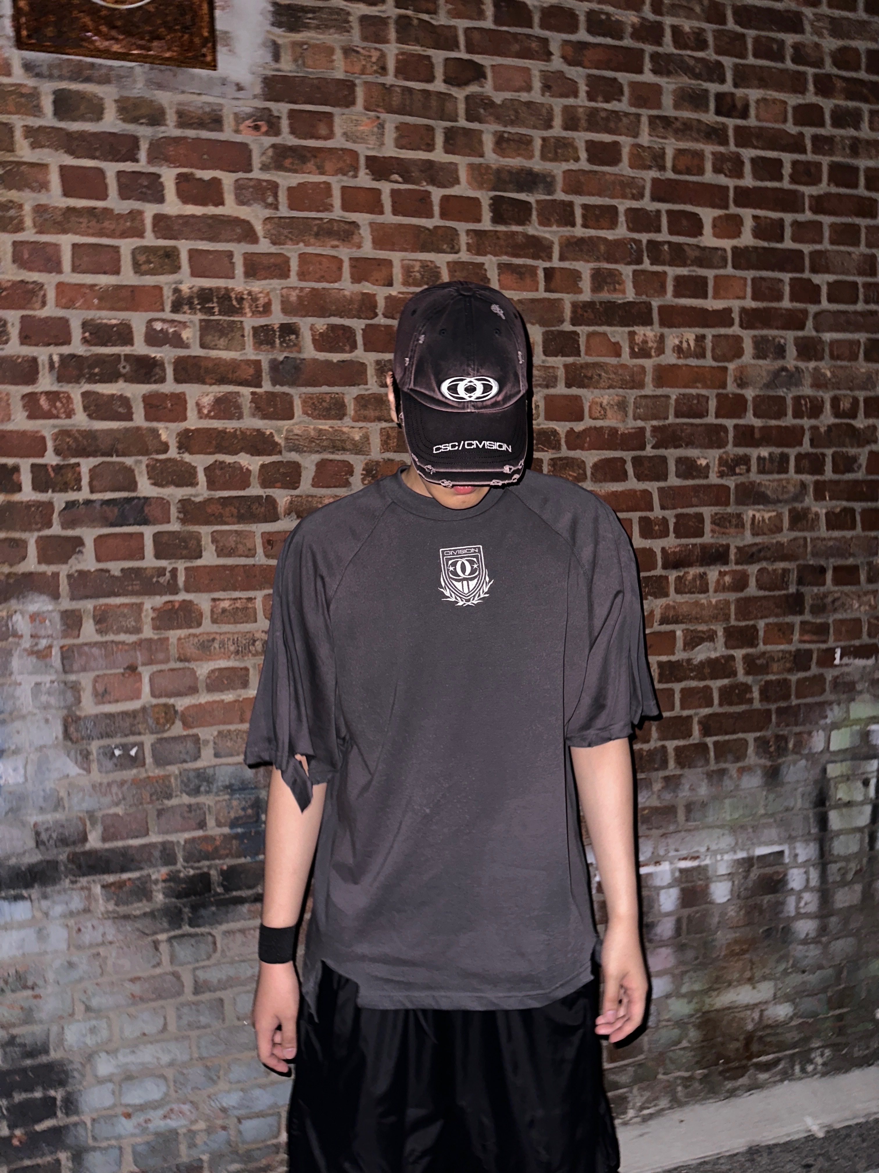 Civision by CSC Double Brim Cap Washed Black, Civision by CSC Zipper Shorts 착용 스타일 - 3