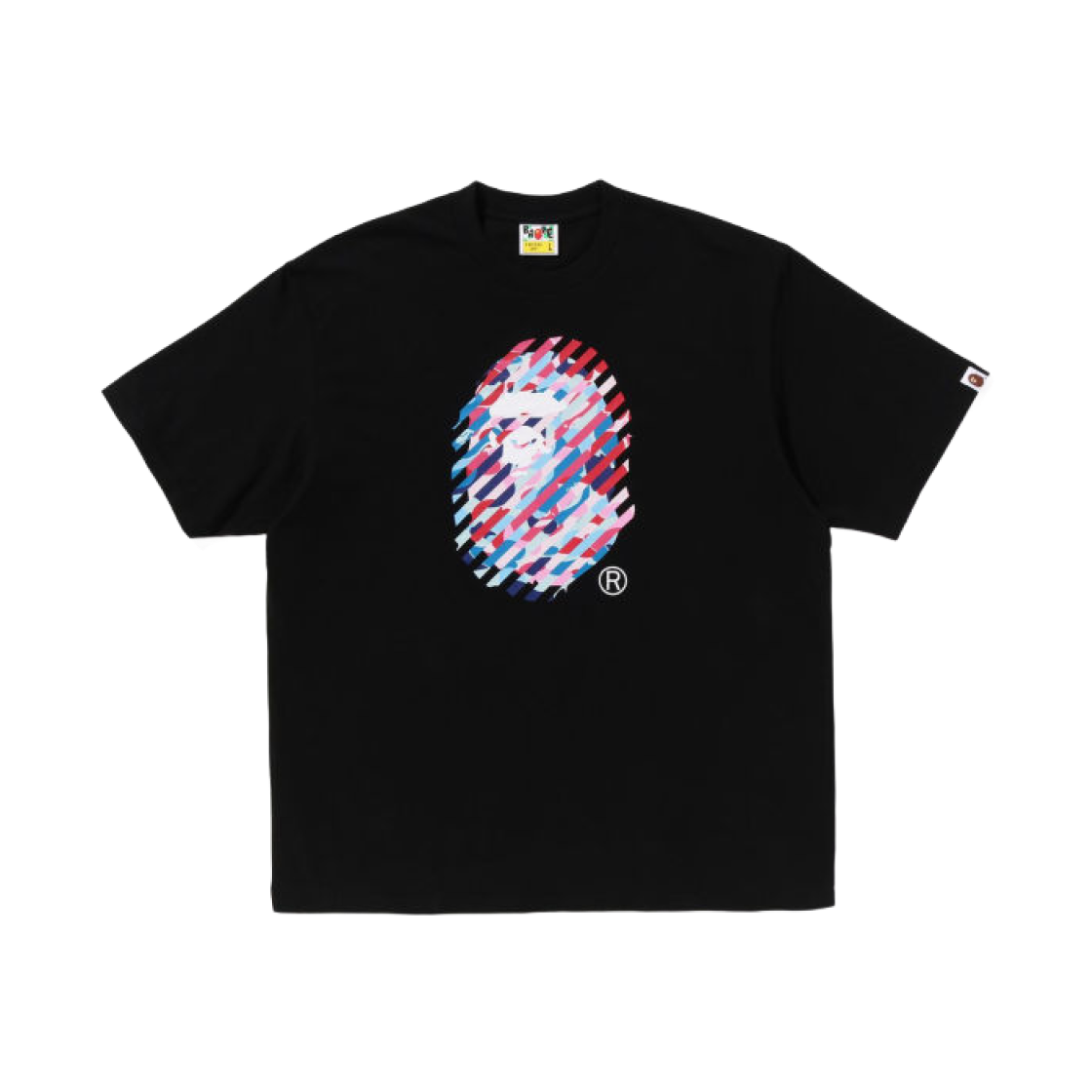 BAPE ABC Camo Illusion Ape Head Relaxed Fit T-Shirt Black 상세 이미지 1